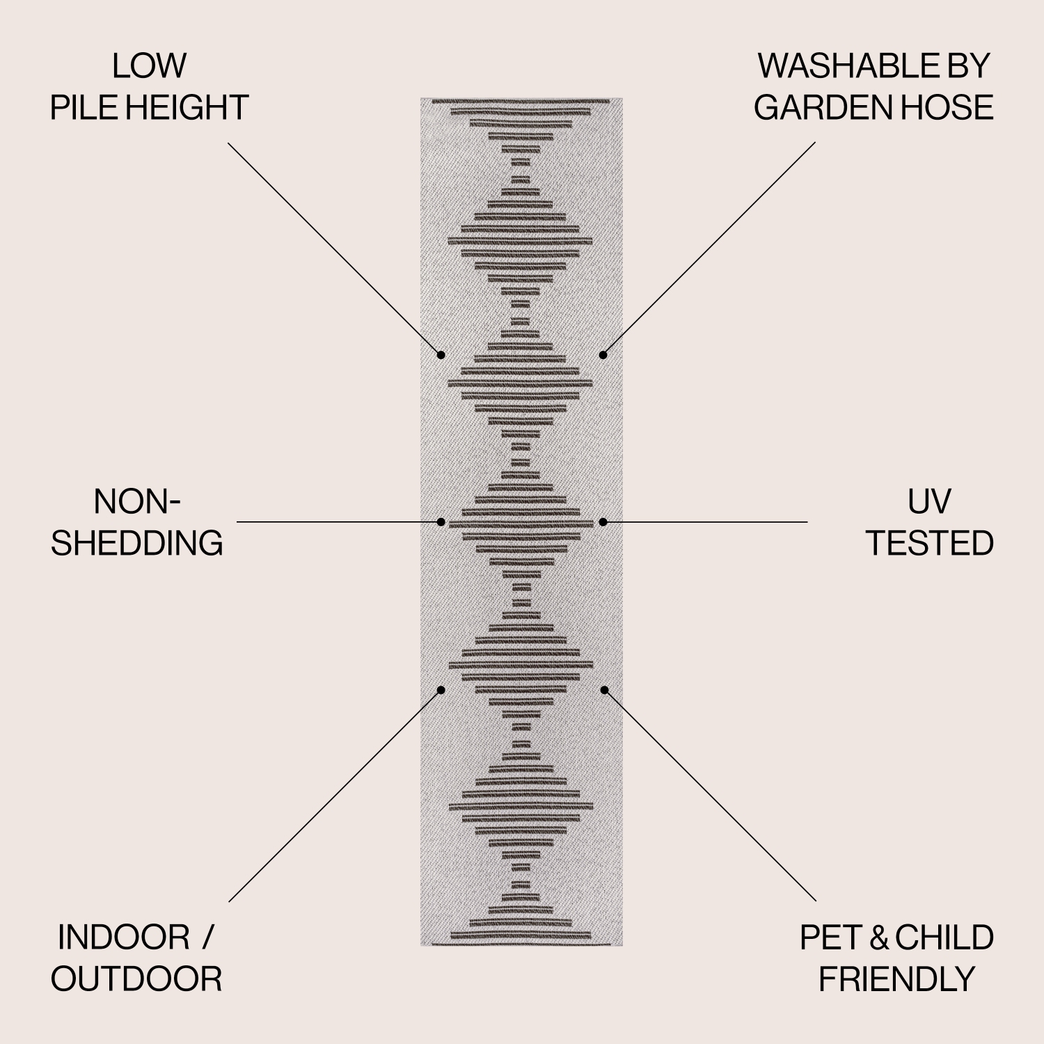 Vinales Diamond Stripe Indoor/Outdoor Area Rug