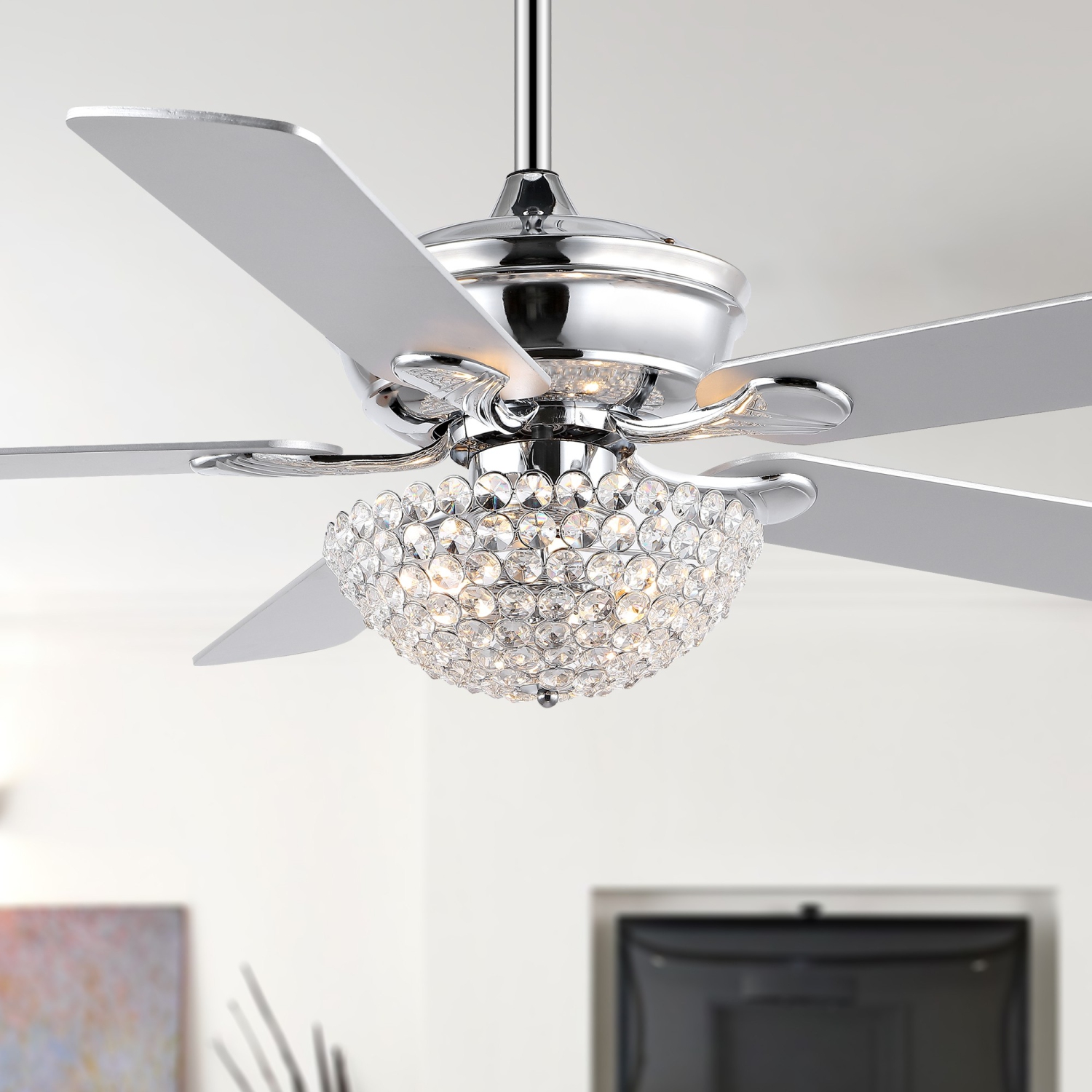 Cammy Traditional Transitional Iron LED Ceiling Fan