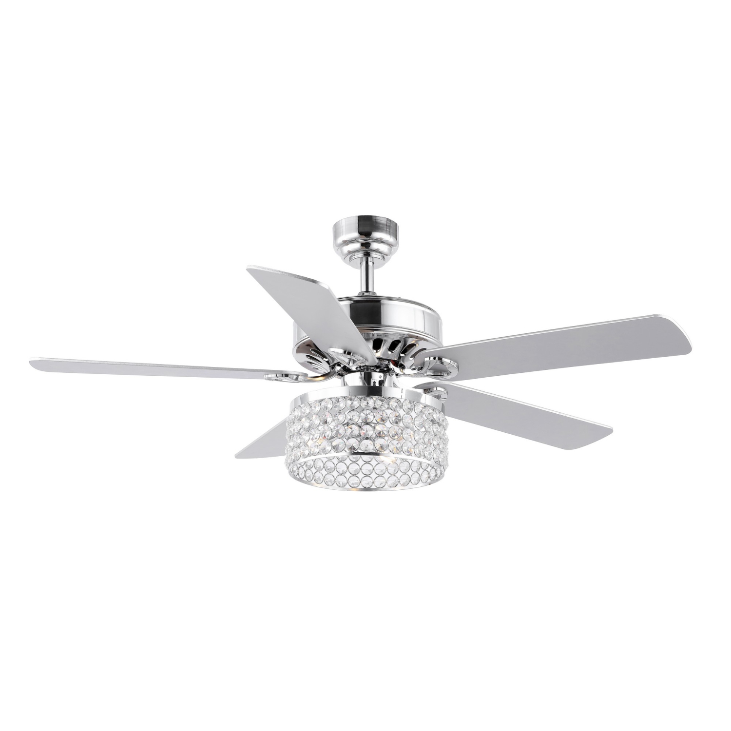 Kristie Crystal/Metal Modern Glam Drum LED Ceiling Fan with Remote