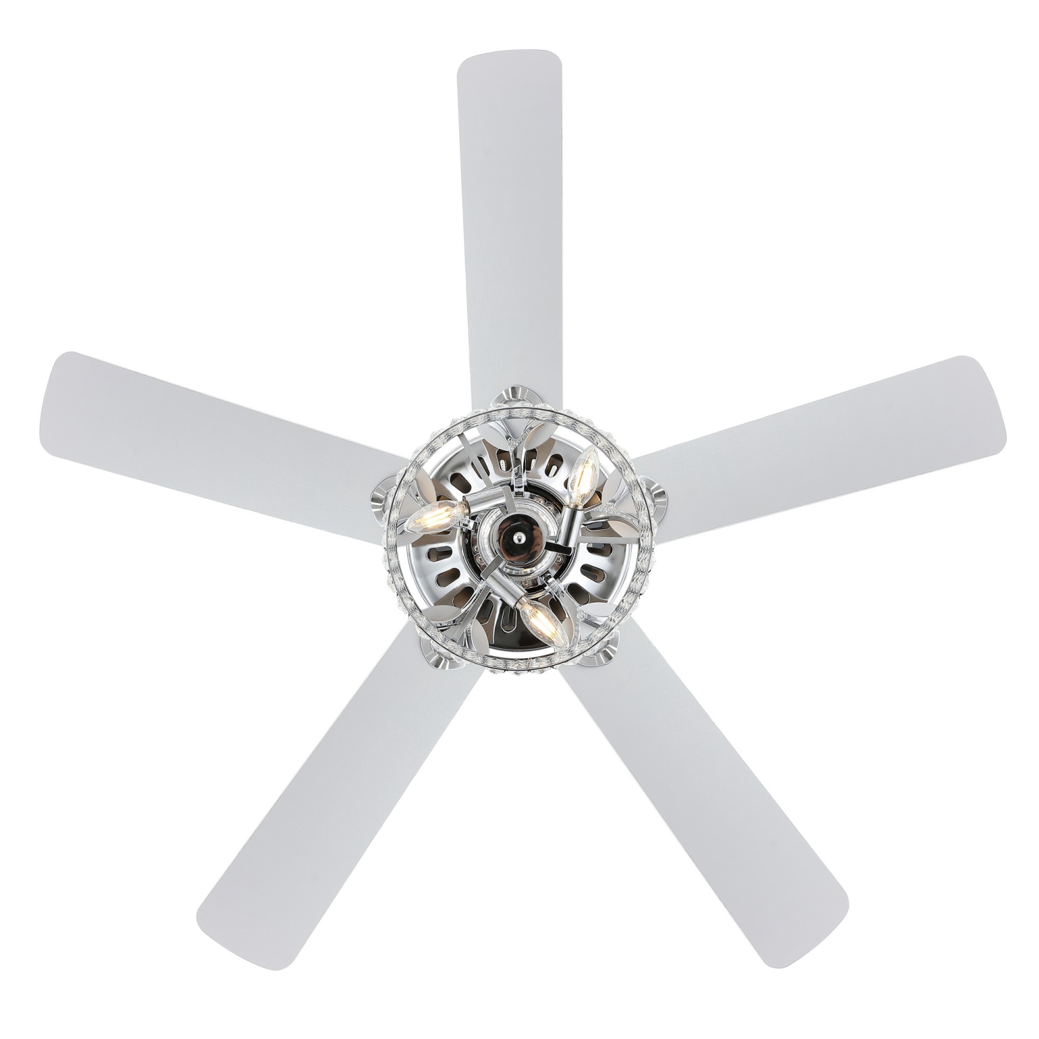 Kristie Crystal/Metal Modern Glam Drum LED Ceiling Fan with Remote
