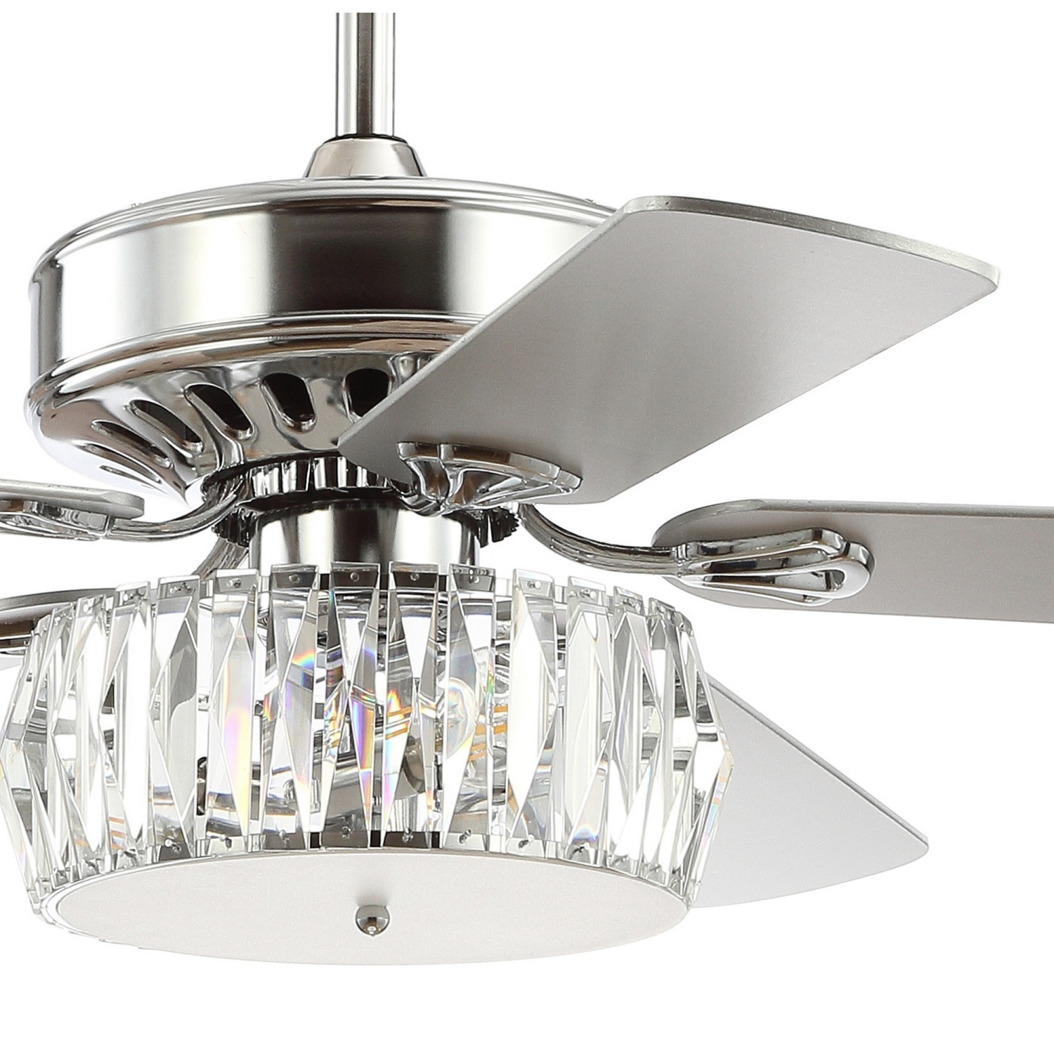 Mandy Crystal Prism Drum LED Ceiling Fan with Remote