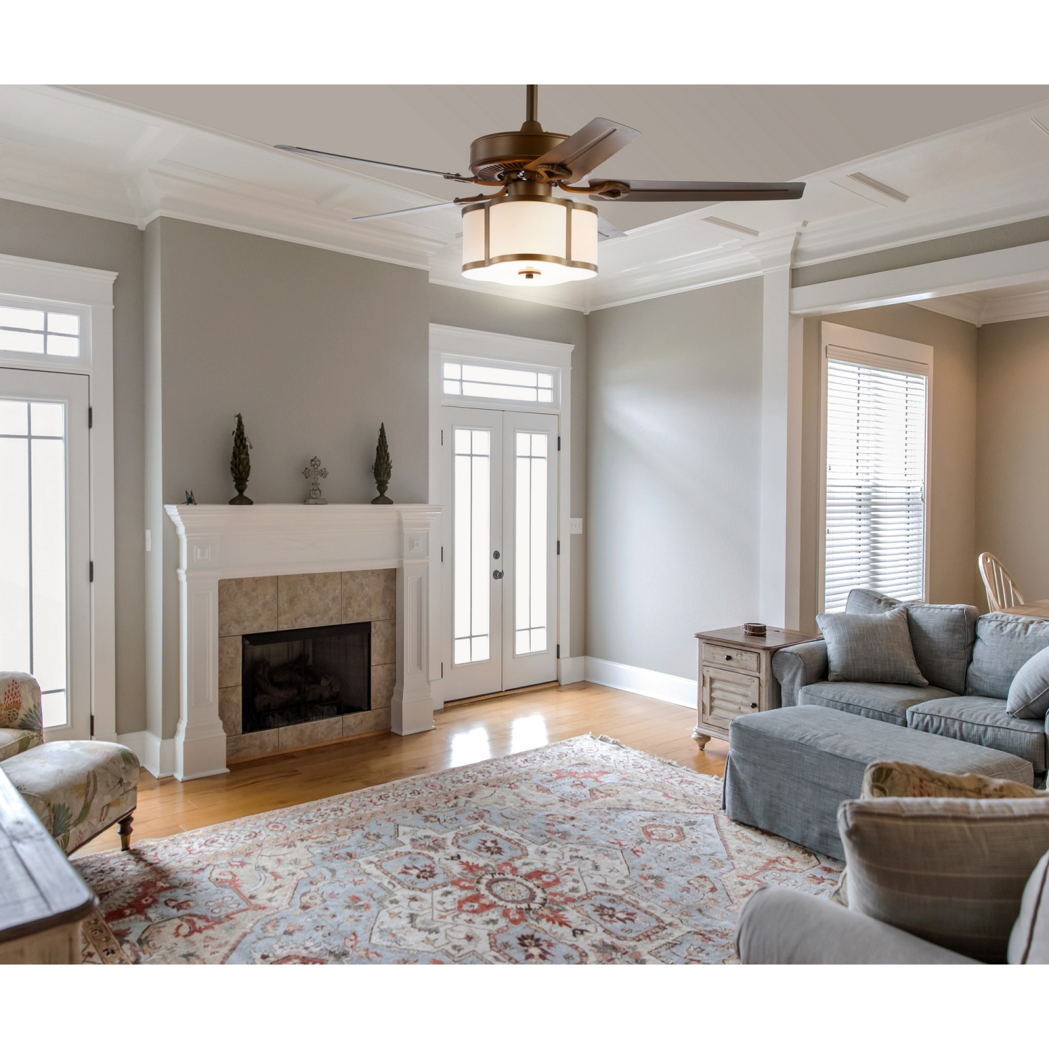 Edith Metal/Wood LED Ceiling Fan with Remote