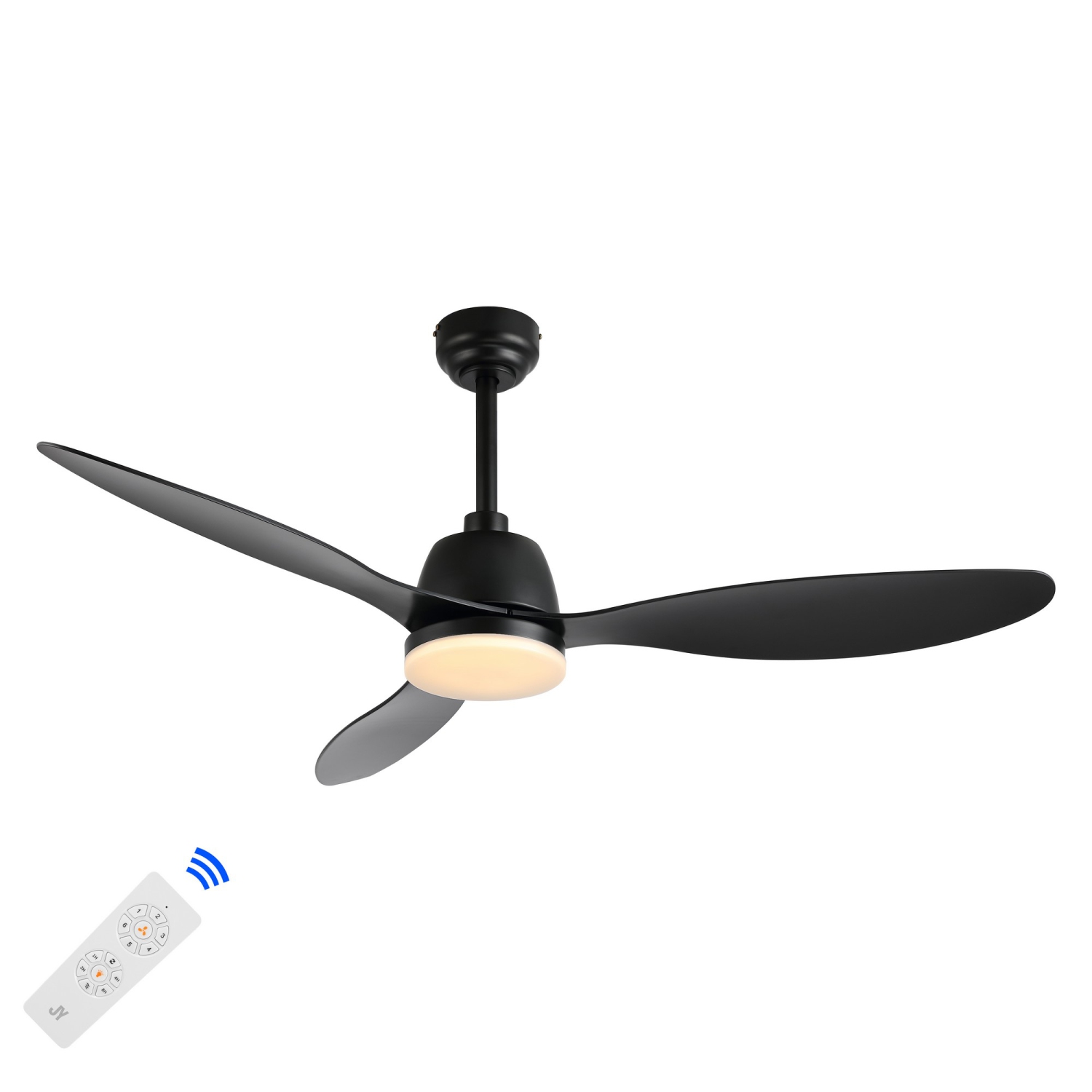 Audie Classic Industrial Iron/Plastic Integrated LED Ceiling Fan