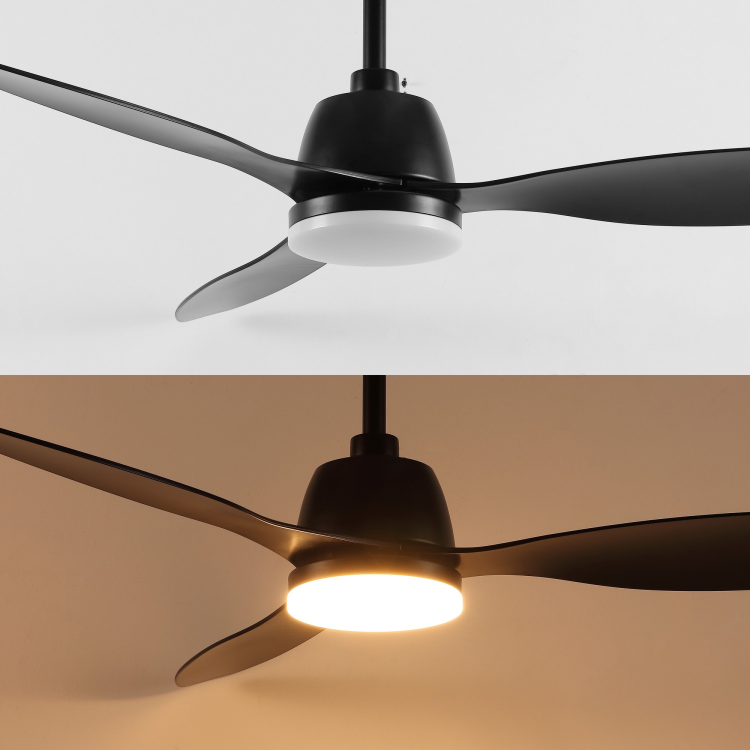Audie Classic Industrial Iron/Plastic Integrated LED Ceiling Fan