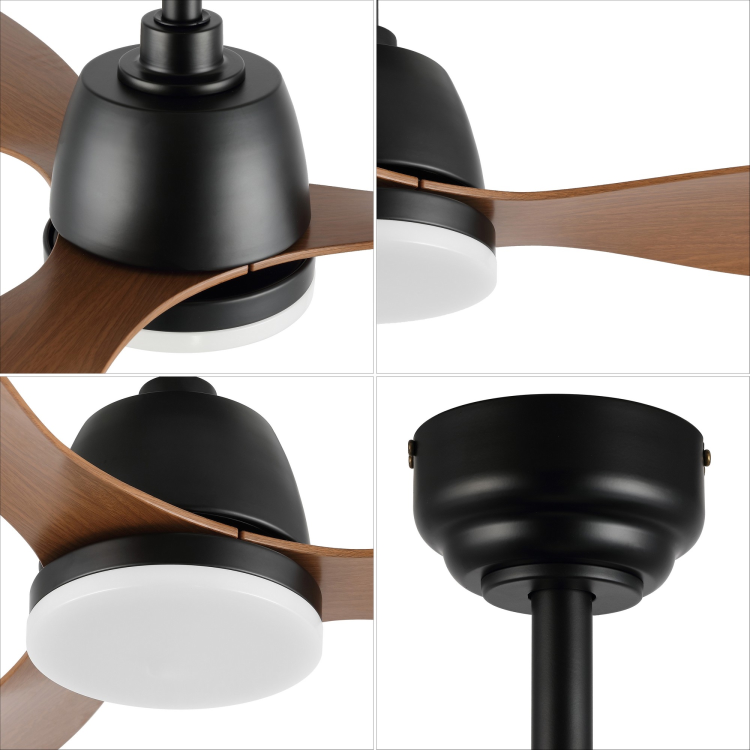 Audie Classic Industrial Iron/Plastic Integrated LED Ceiling Fan
