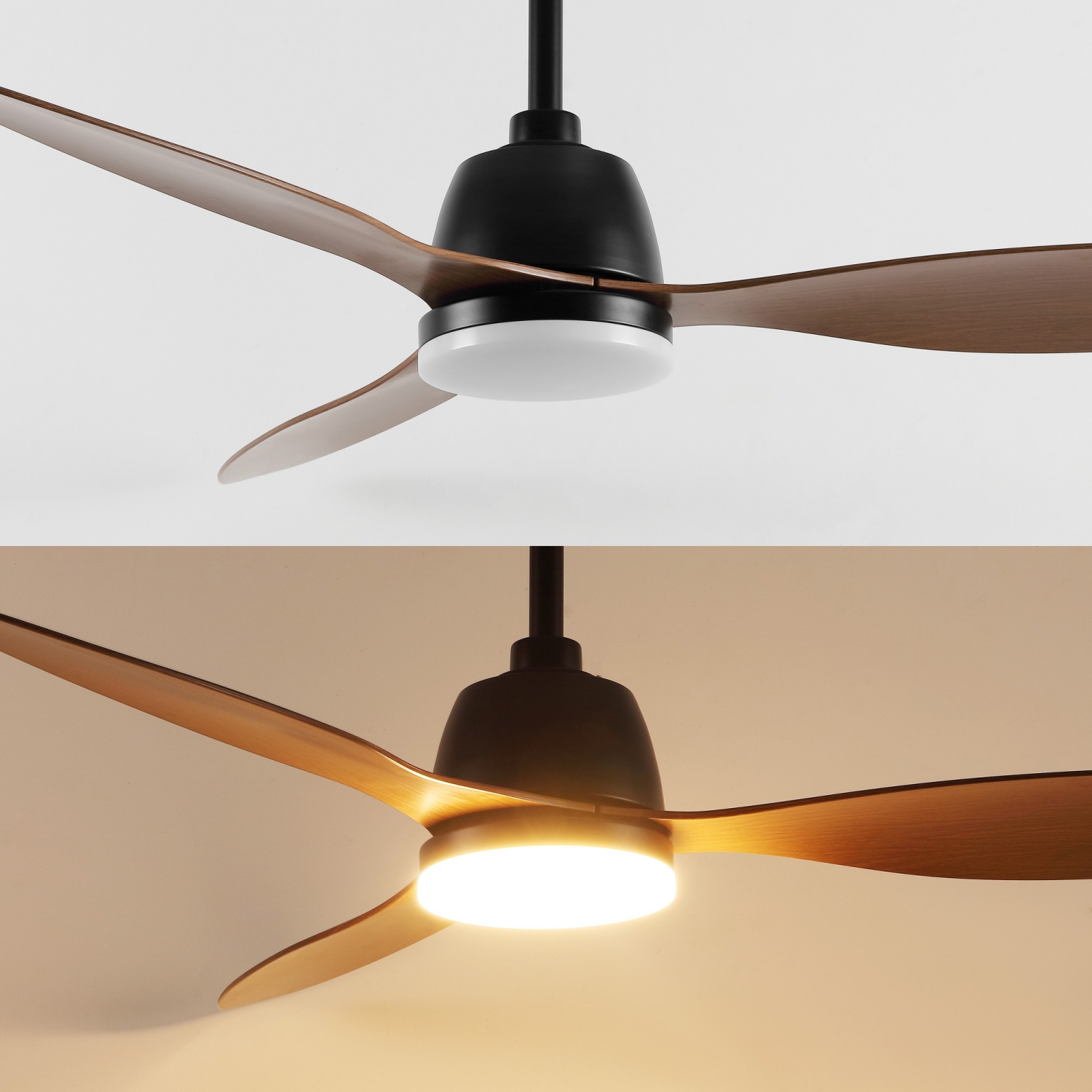Audie Classic Industrial Iron/Plastic Integrated LED Ceiling Fan