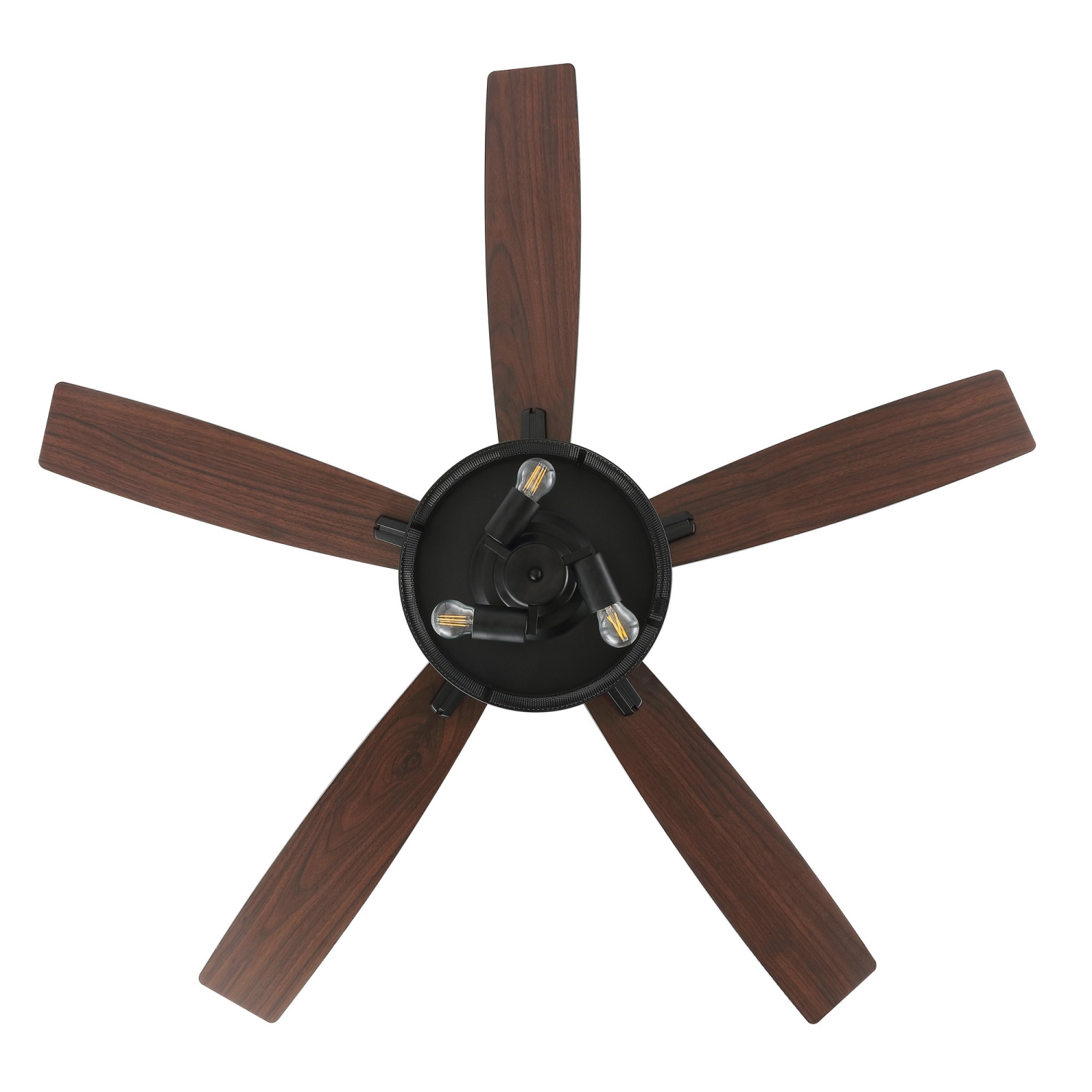 Max Farmhouse Industrial Iron/Wood Mobile Appremote Controlled LED Ceiling Fan