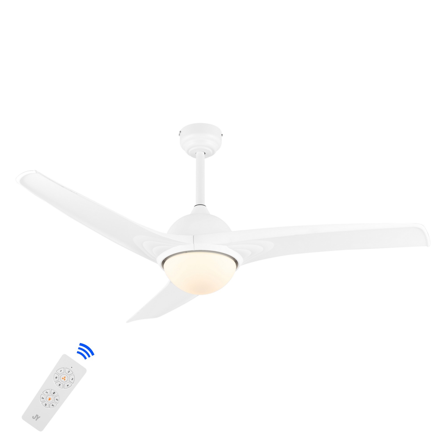 Sully Contemporary Industrial Iron/Plastic Integrated LED Ceiling Fan