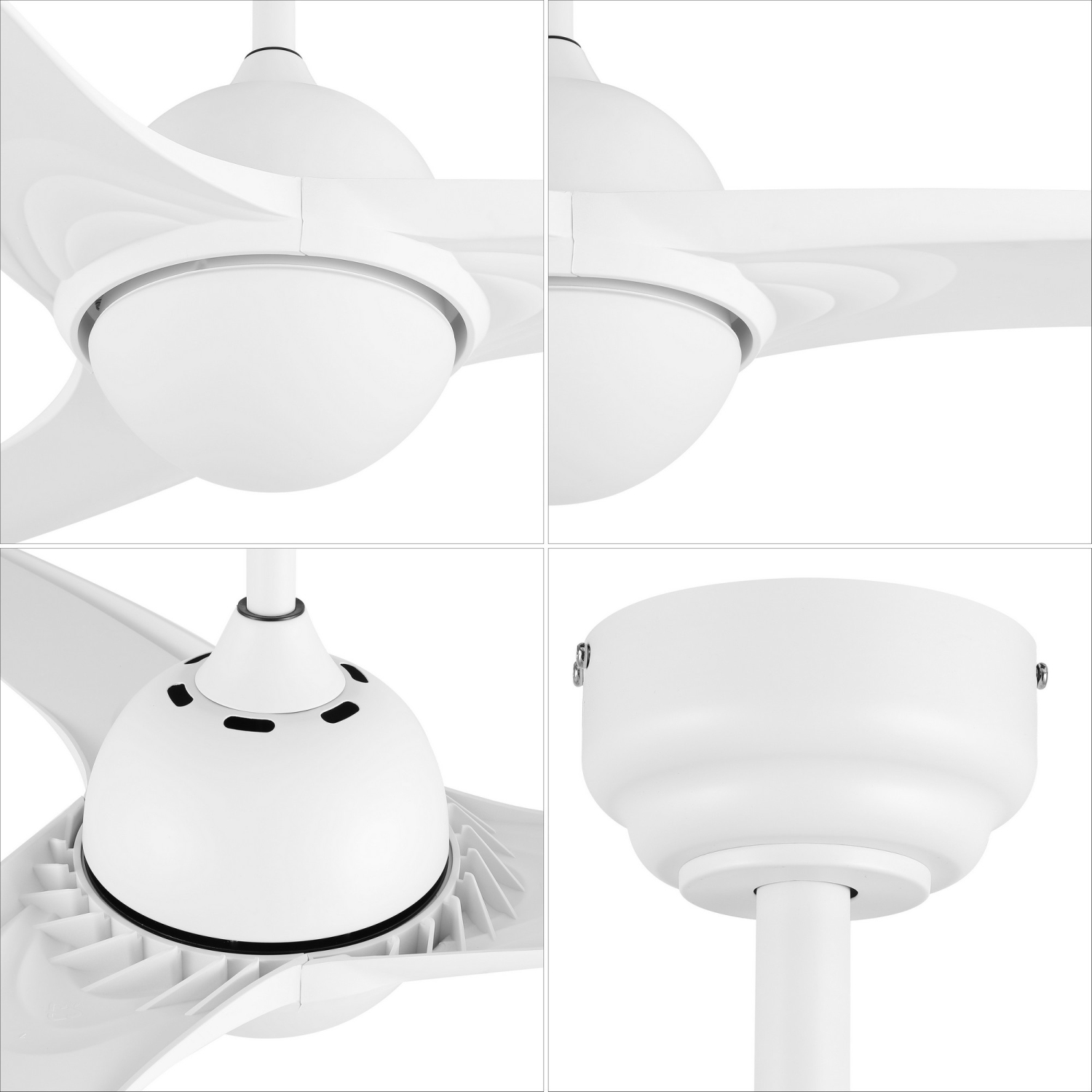 Sully Contemporary Industrial Iron/Plastic Integrated LED Ceiling Fan