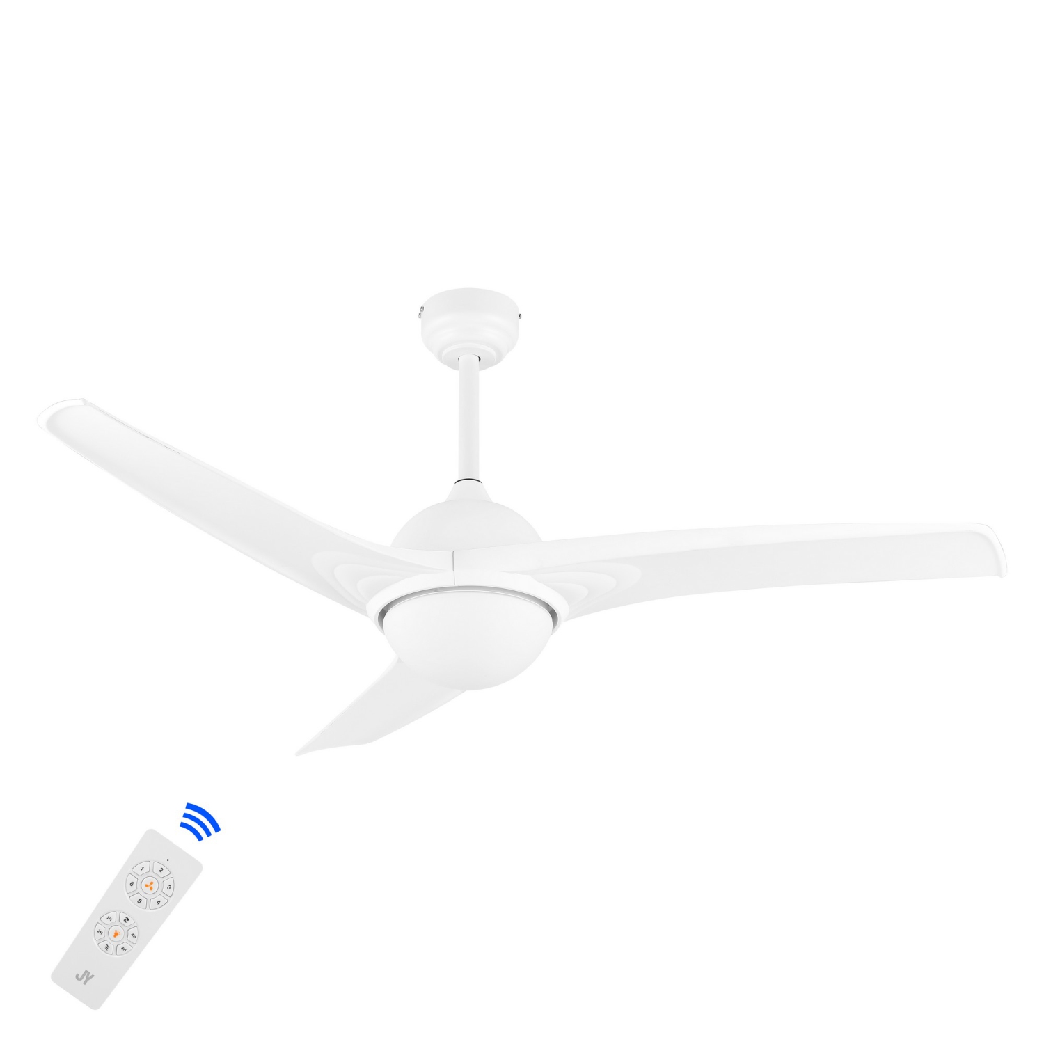 Sully Contemporary Industrial Iron/Plastic Integrated LED Ceiling Fan