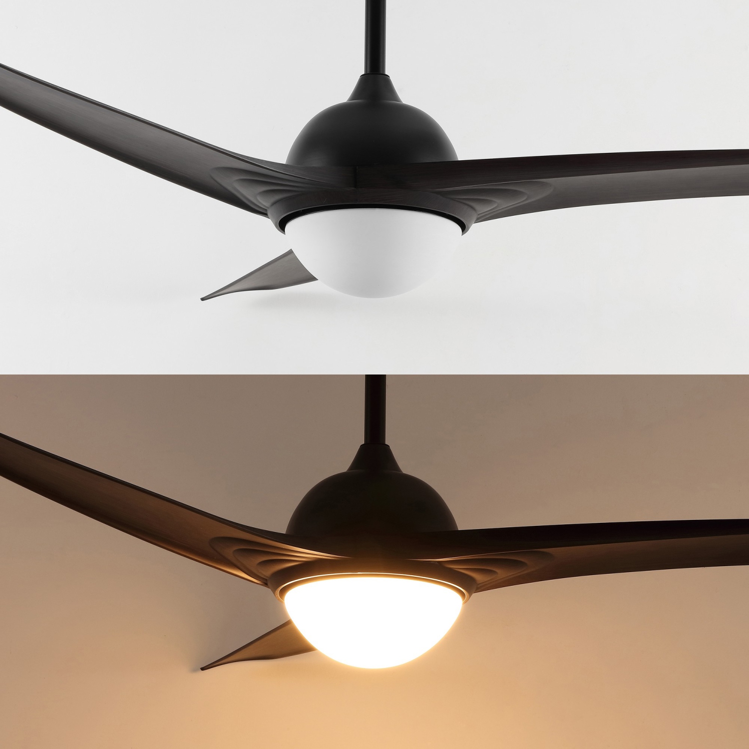 Sully Contemporary Industrial Iron/Plastic Integrated LED Ceiling Fan