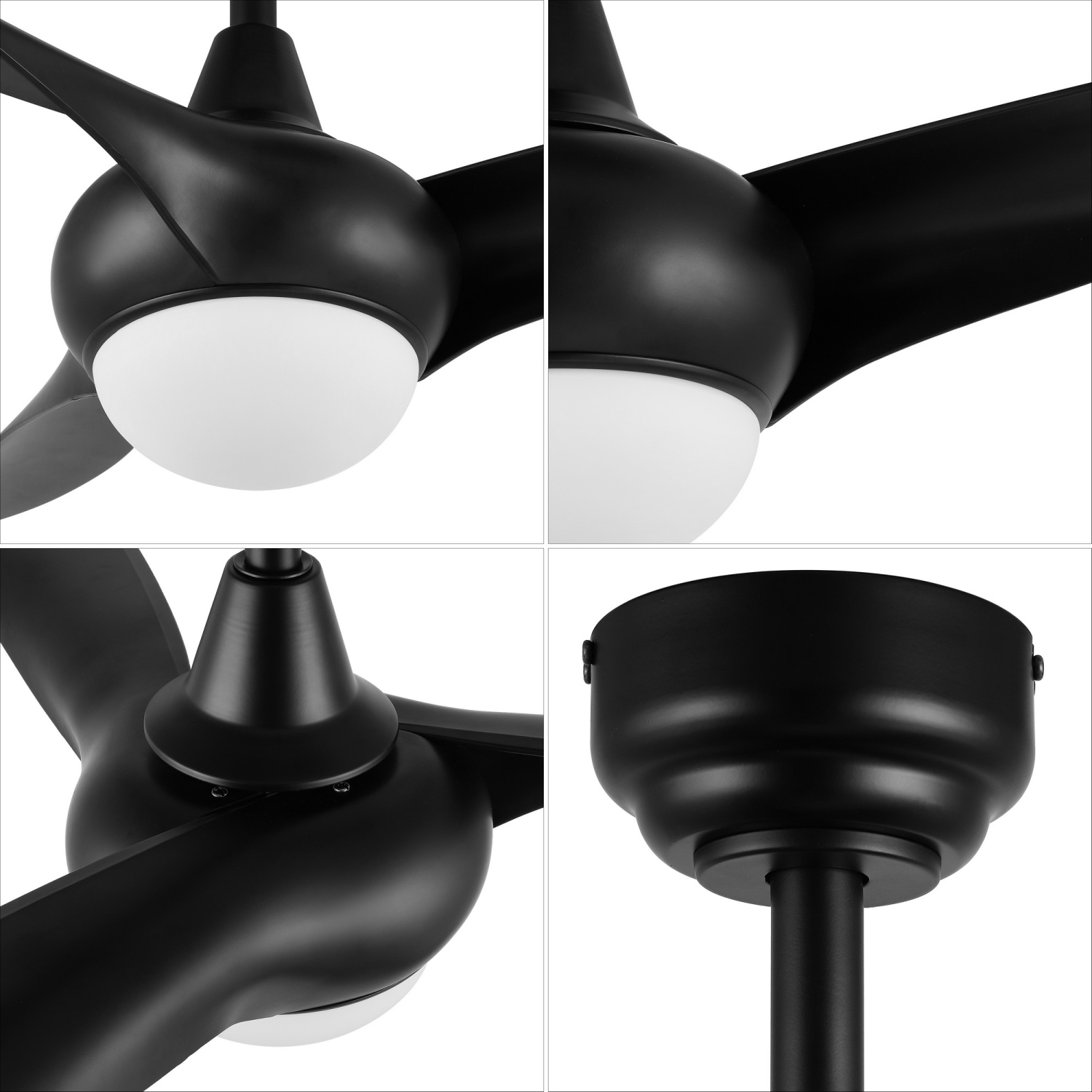 Aviator Coastal Vintage Iron/Plastic Retro Swirl Integrated LED Ceiling Fan