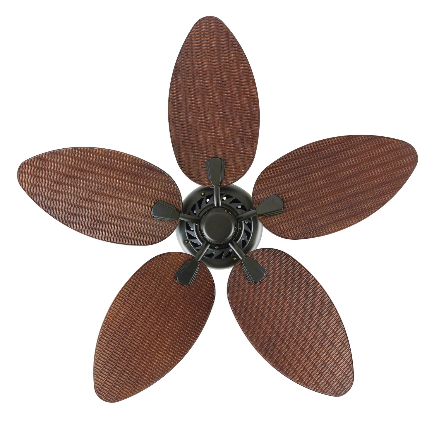 Raffles Bohemian Industrial Iron/Plastic Palm Blade Ceiling Fan