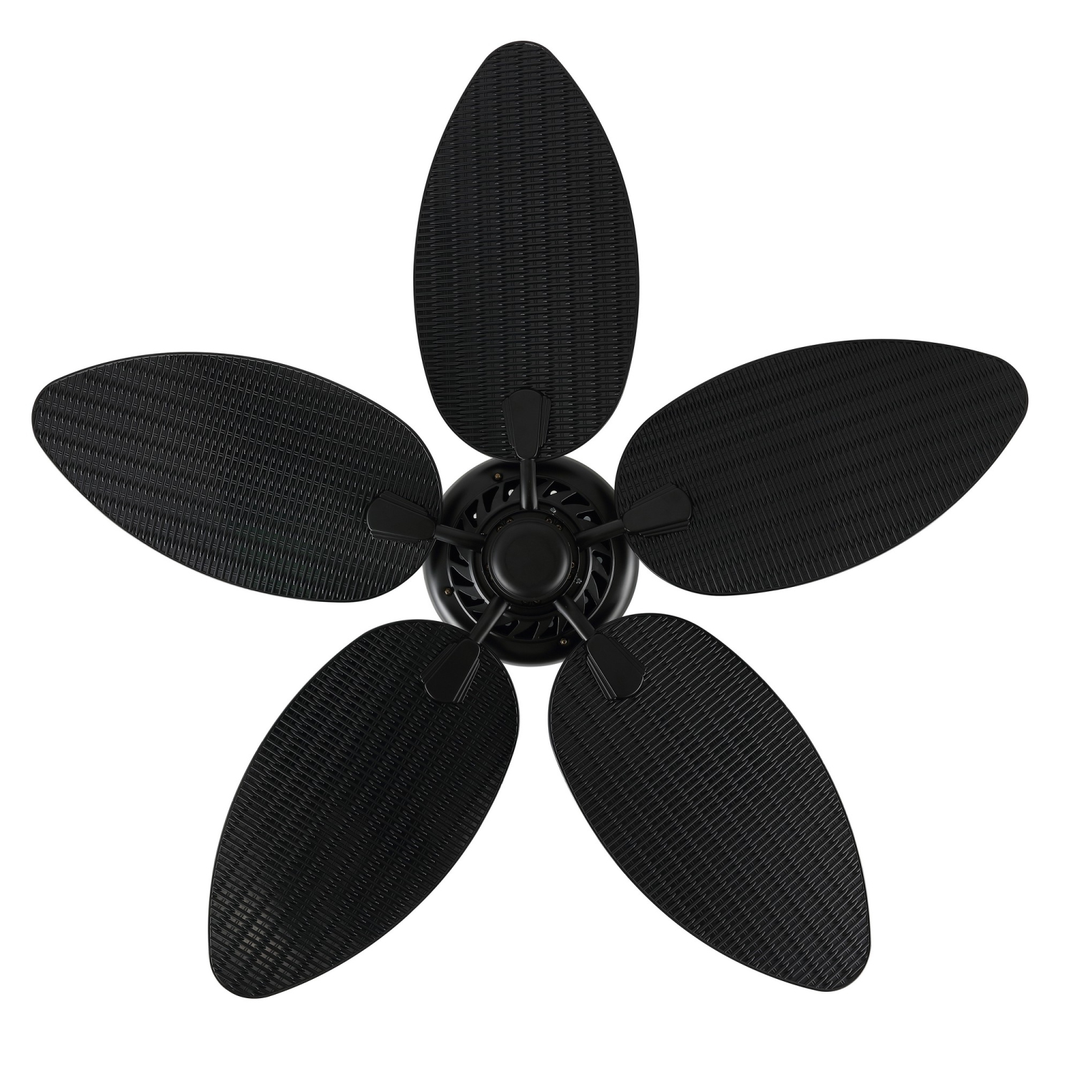 Raffles Bohemian Industrial Iron/Plastic Palm Blade Ceiling Fan