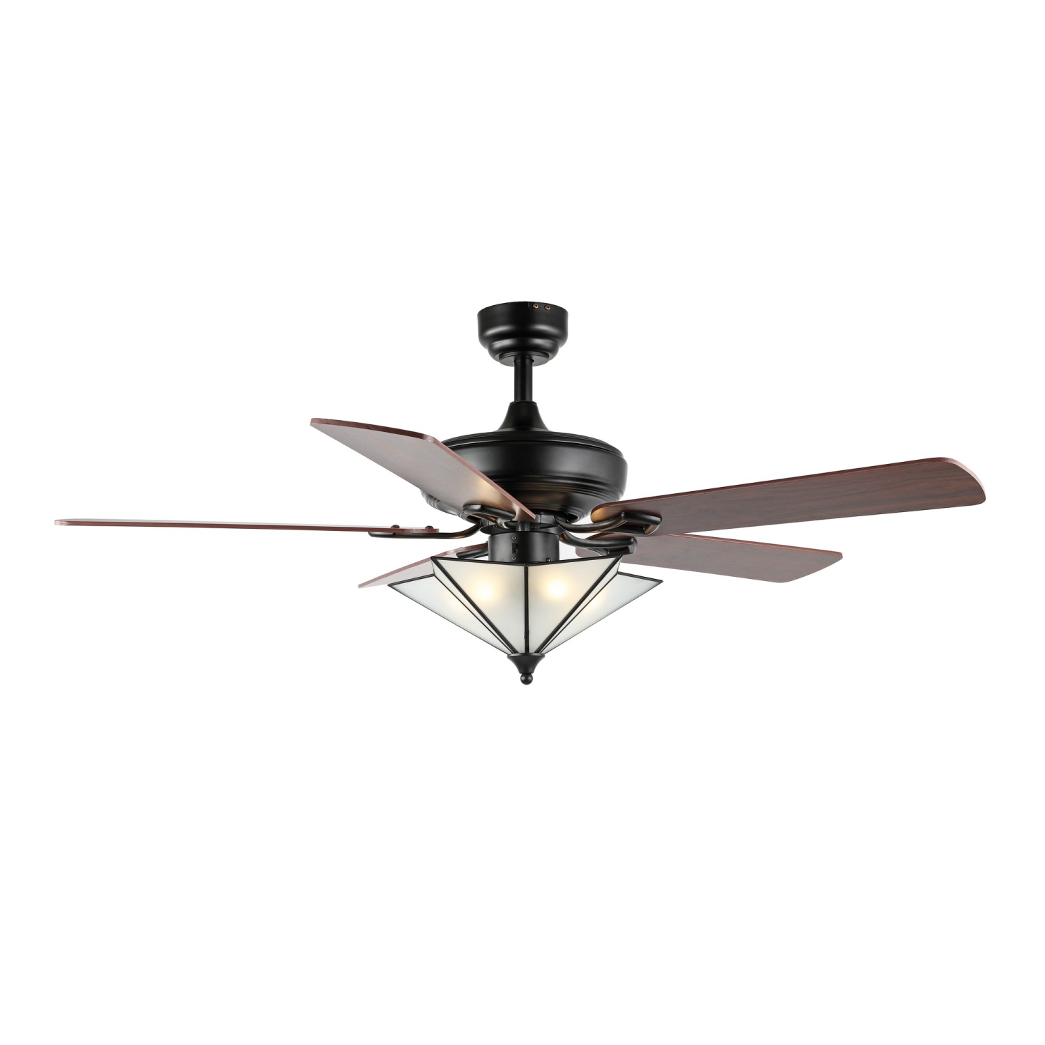 Moravia Farmhouse Rustic Iron Star Shade LED Ceiling Fan with Remote