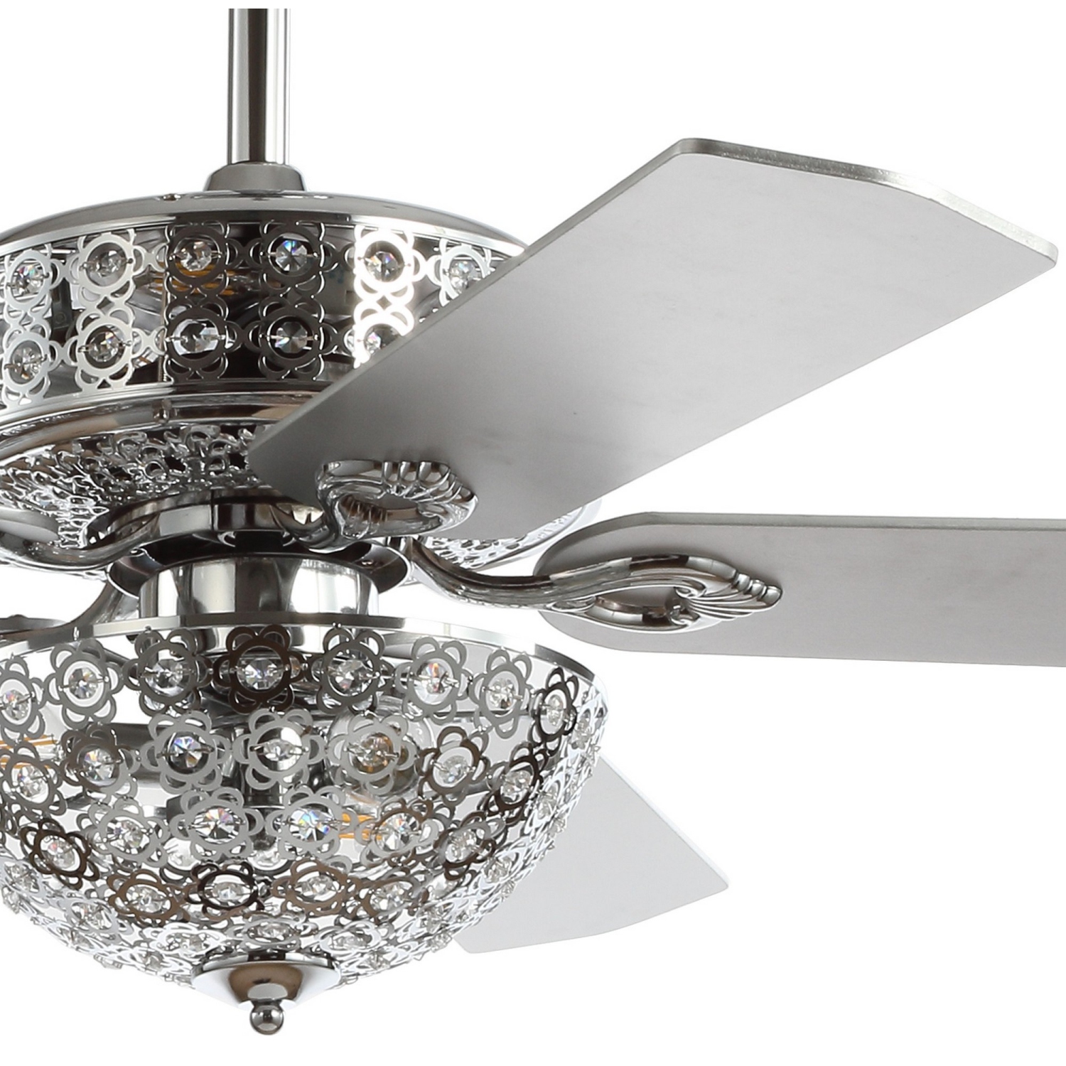 Zara Filigree Metal/Wood LED Ceiling Fan