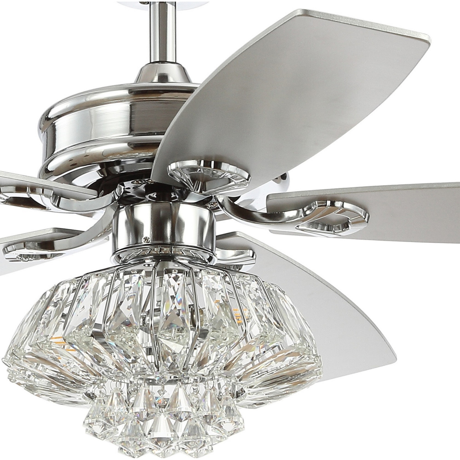 Kate Glam Crystal Drum LED Ceiling Fan with Remote