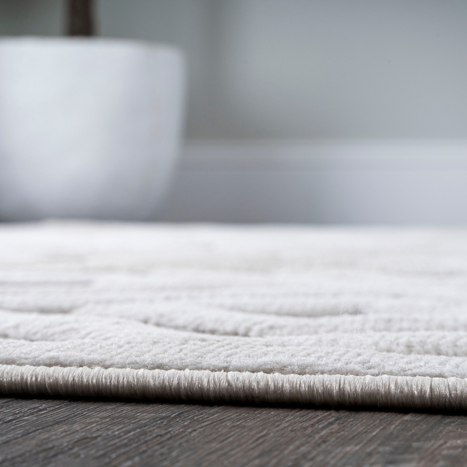 Tapis d'intérieur/d'extérieur en treillis à losanges neutre Portmany