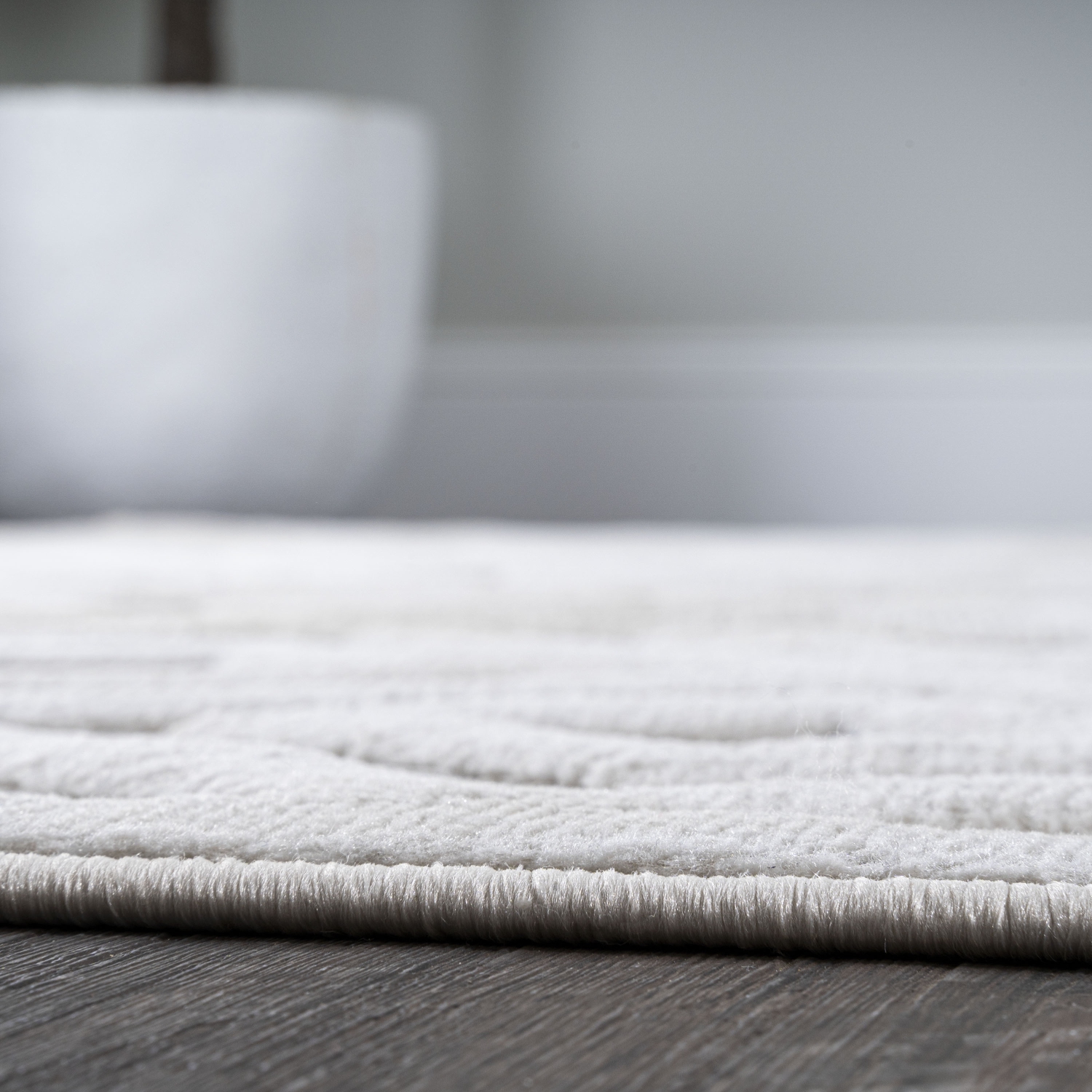 Tapis d'intérieur/d'extérieur en treillis à losanges neutre Portmany