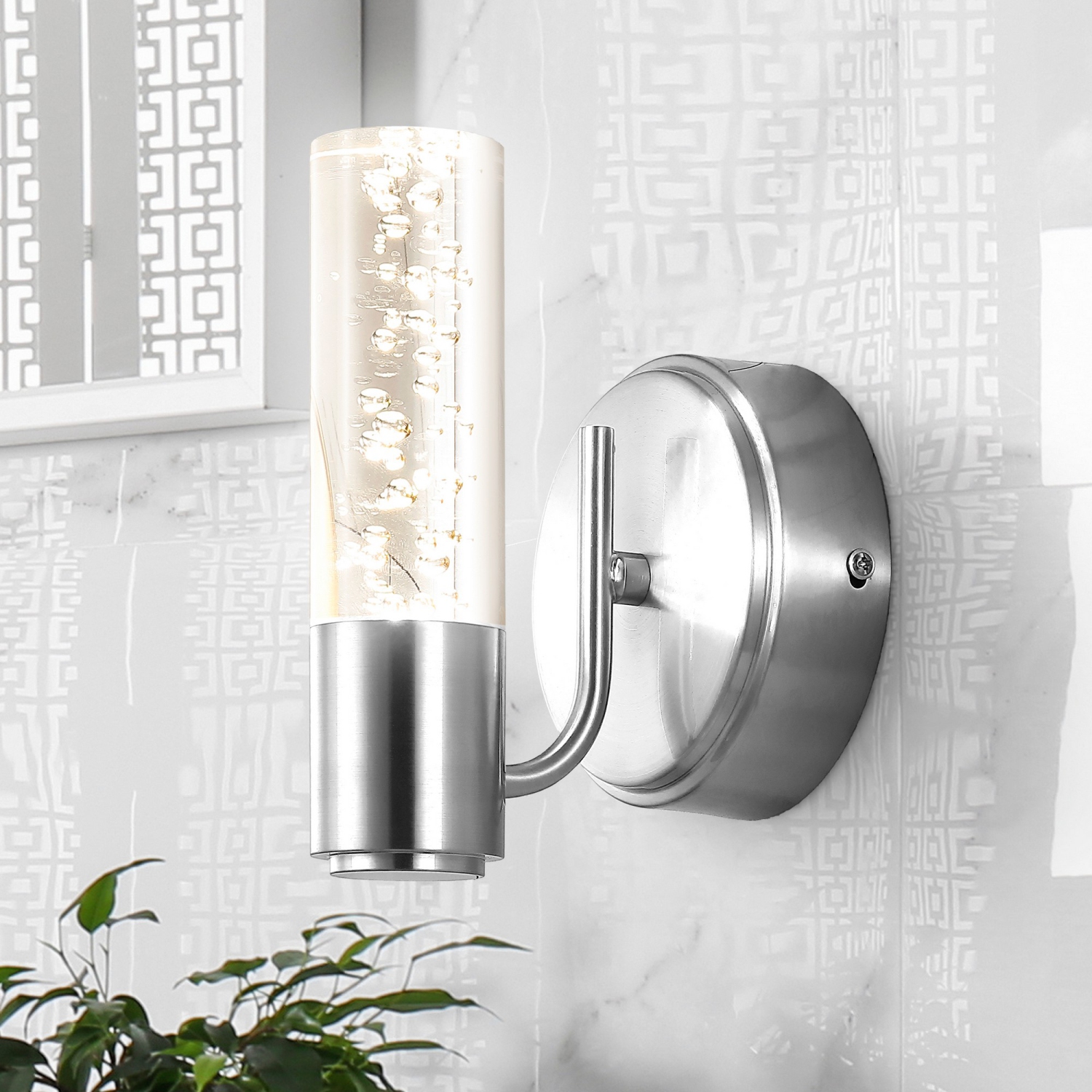 Bolha Minimalist Modern Bubble Acrylic/Iron Integrated LED Vanity Light