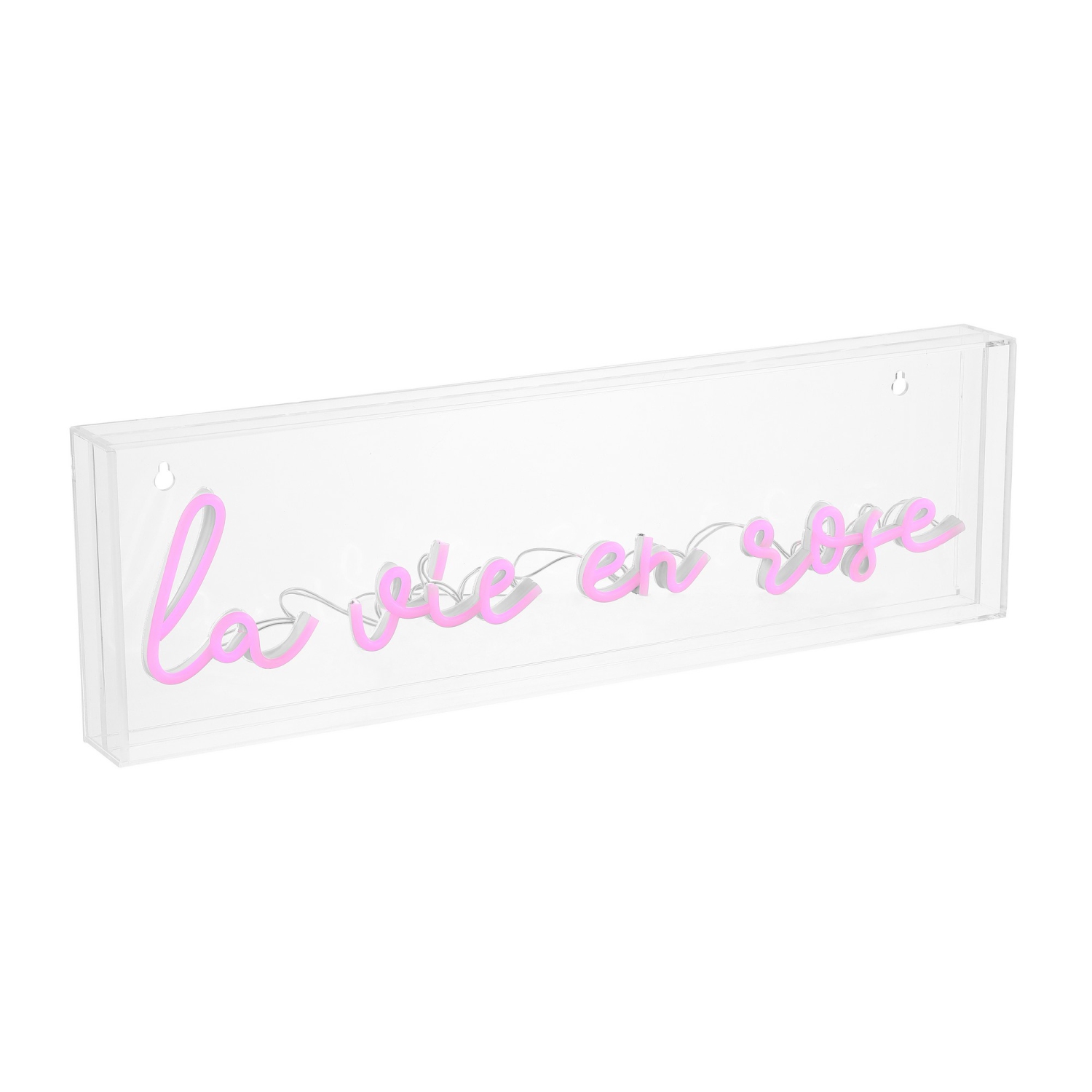 La Vie En Rose Contemporary Glam Acrylic Box USB Operated LED Neon Light
