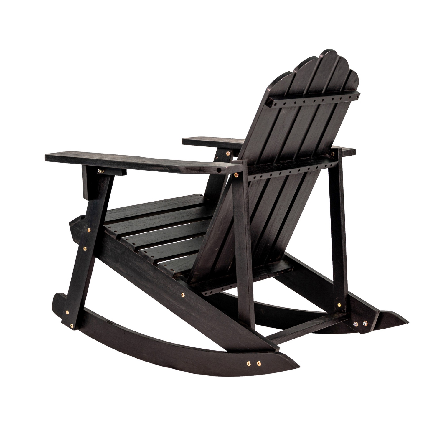 Kiawah Outdoor Patio Classic Acacia Adirondack Rocking Chair