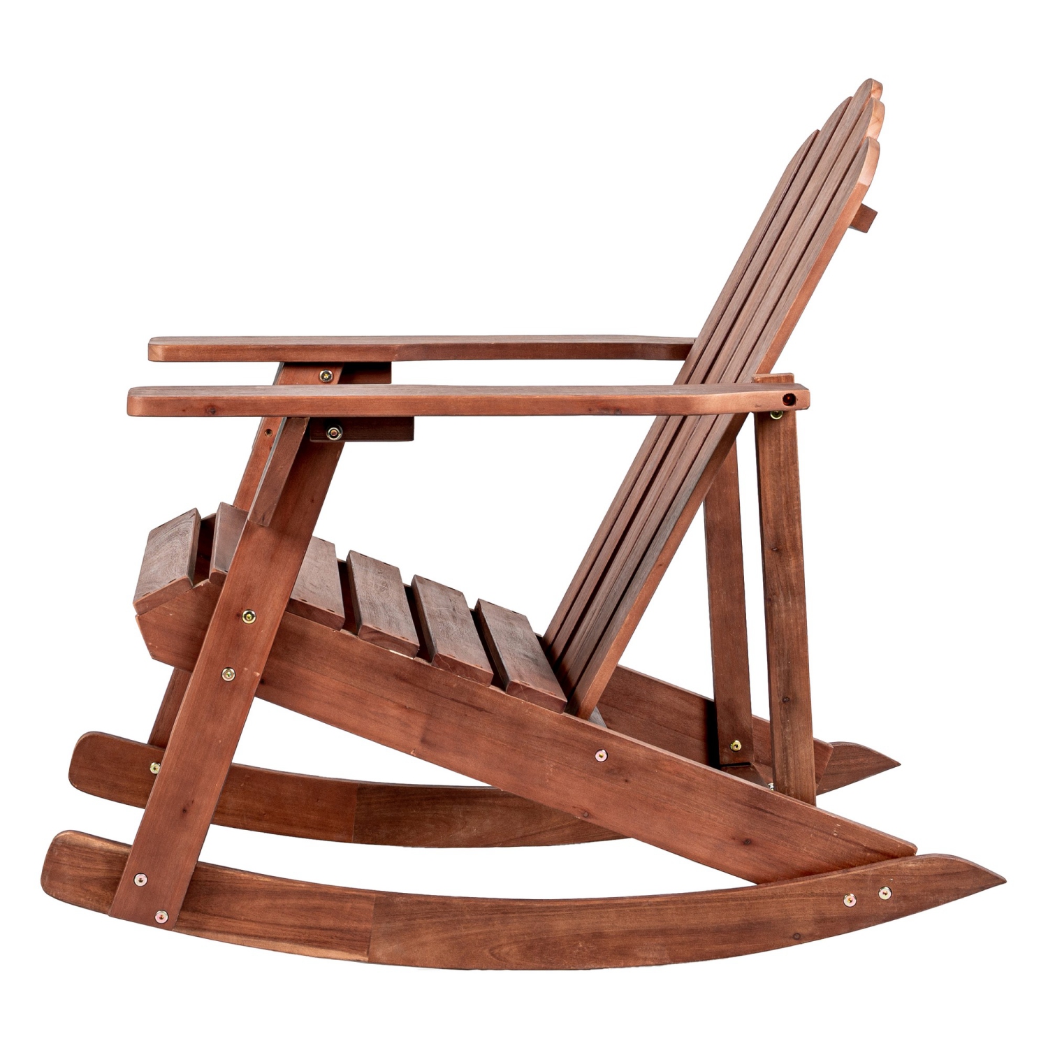 Chaise berçante classique en acacia pour patio extérieur Kiawah