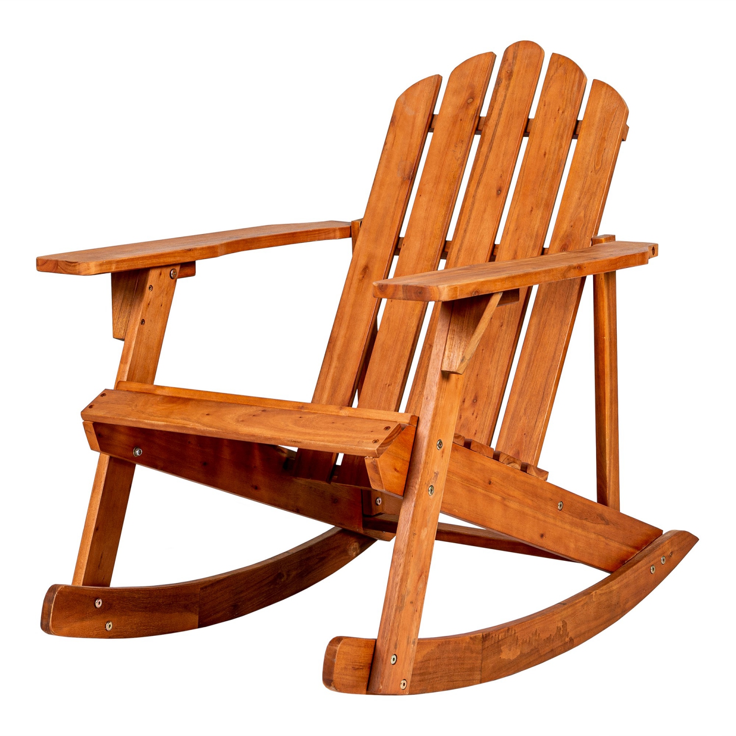 Kiawah Outdoor Patio Classic Acacia Adirondack Rocking Chair