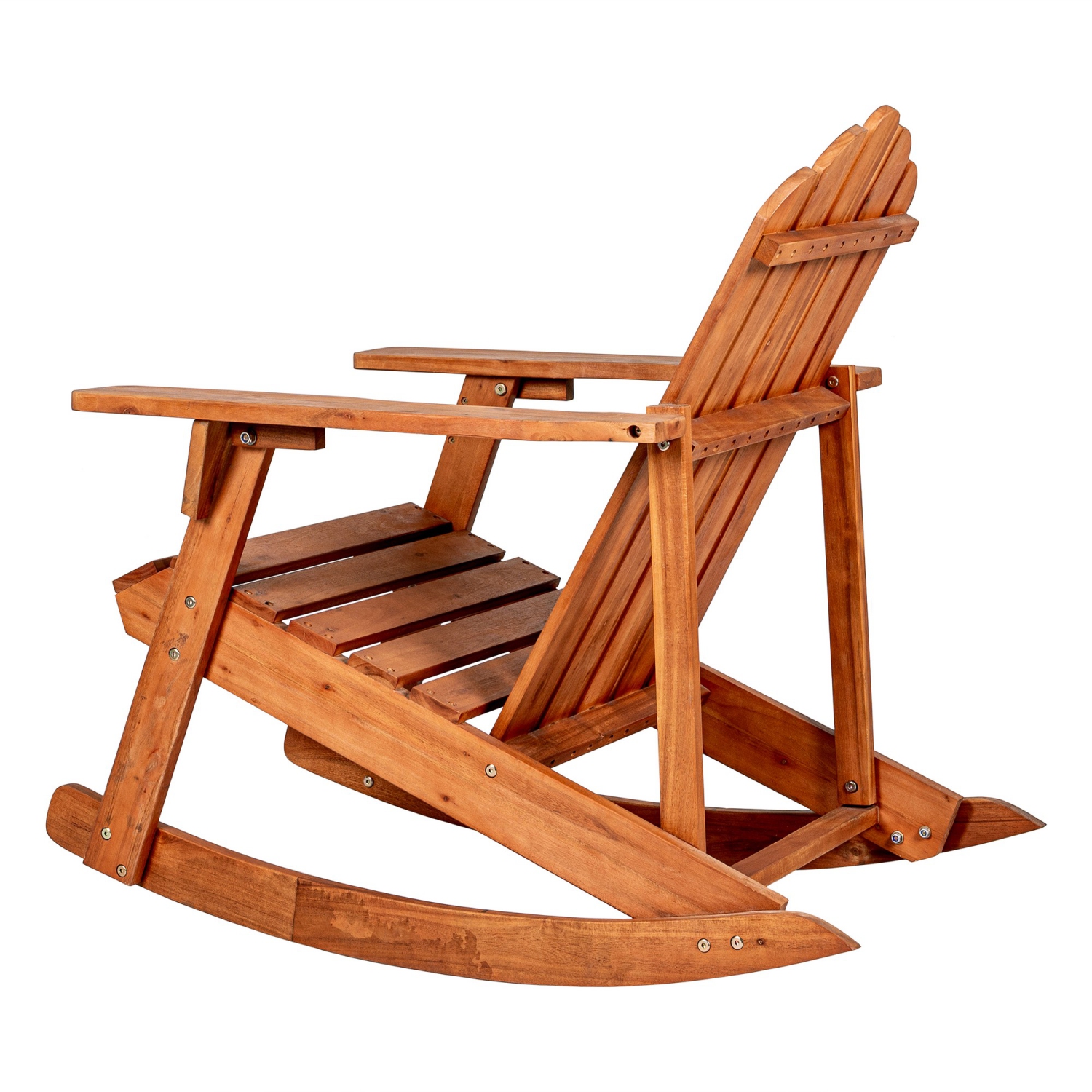 Kiawah Outdoor Patio Classic Acacia Adirondack Rocking Chair