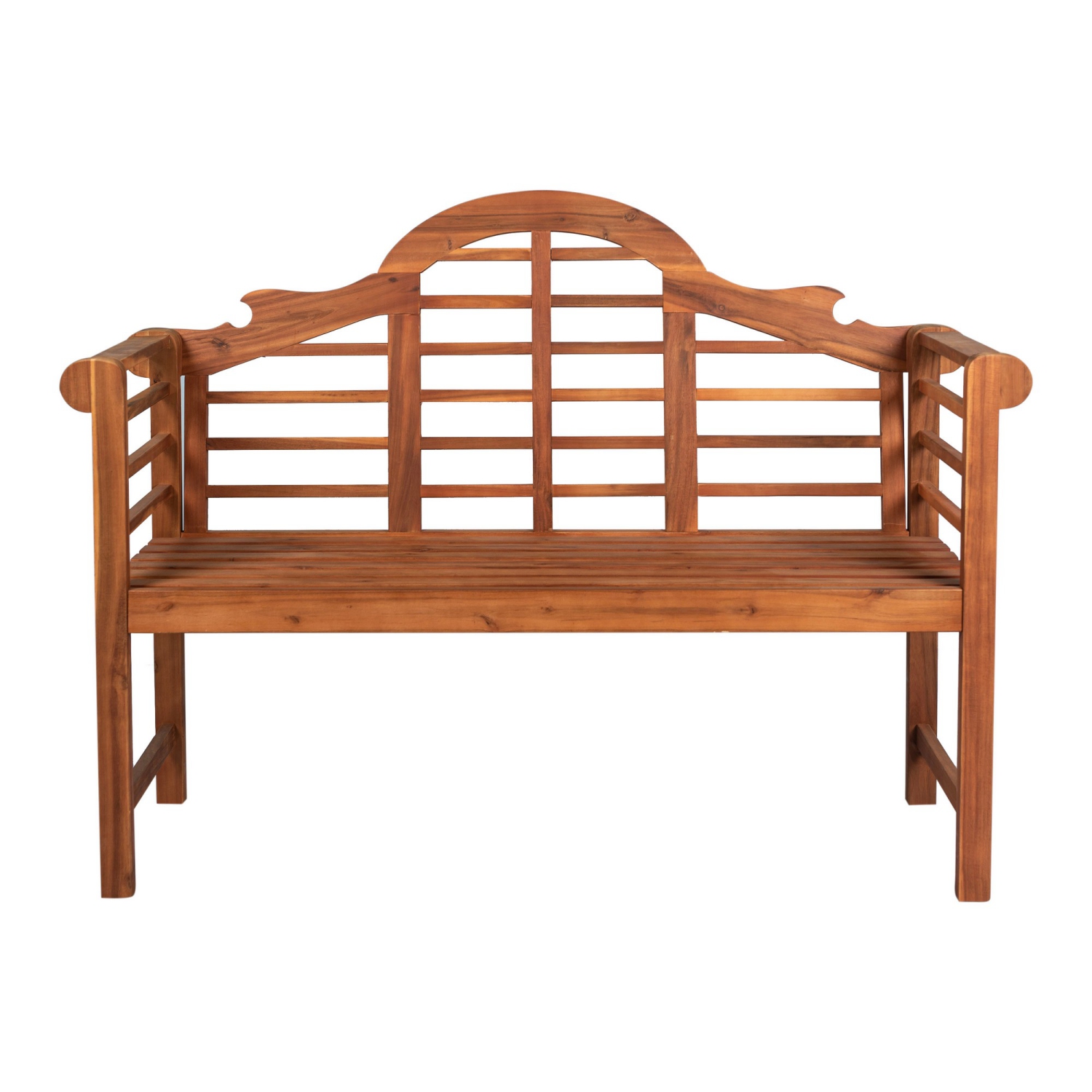 Lutyens Arched Acacia Wood Outdoor Garden Patio Bench