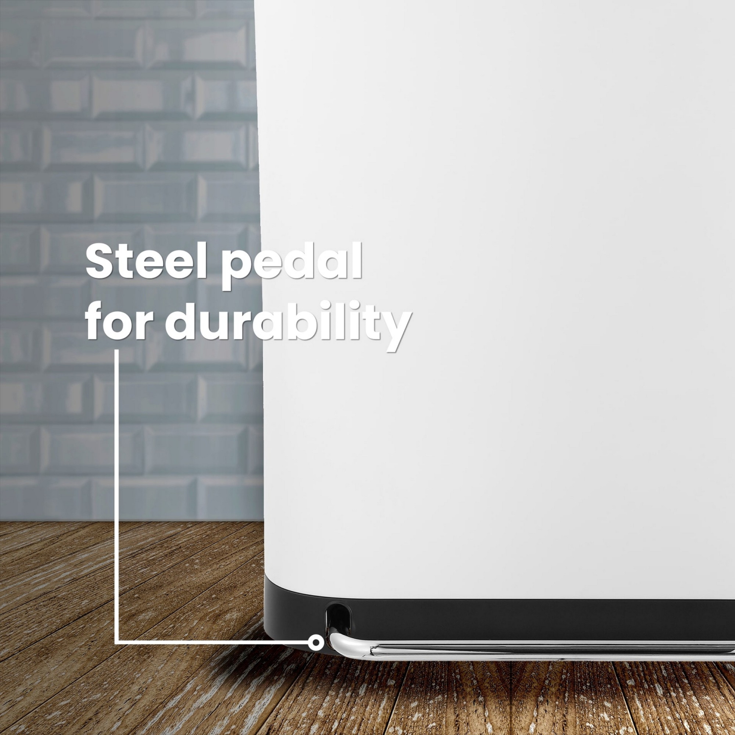 Beni Kitchen Trash/Recycling Double-Bucket Step-Open Trash Can with Liners