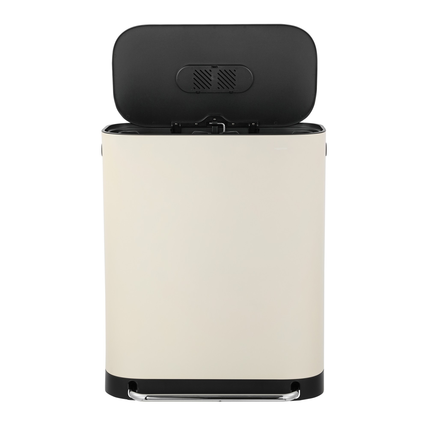 Beni Kitchen Trash/Recycling Double-Bucket Step-Open Trash Can with Liners