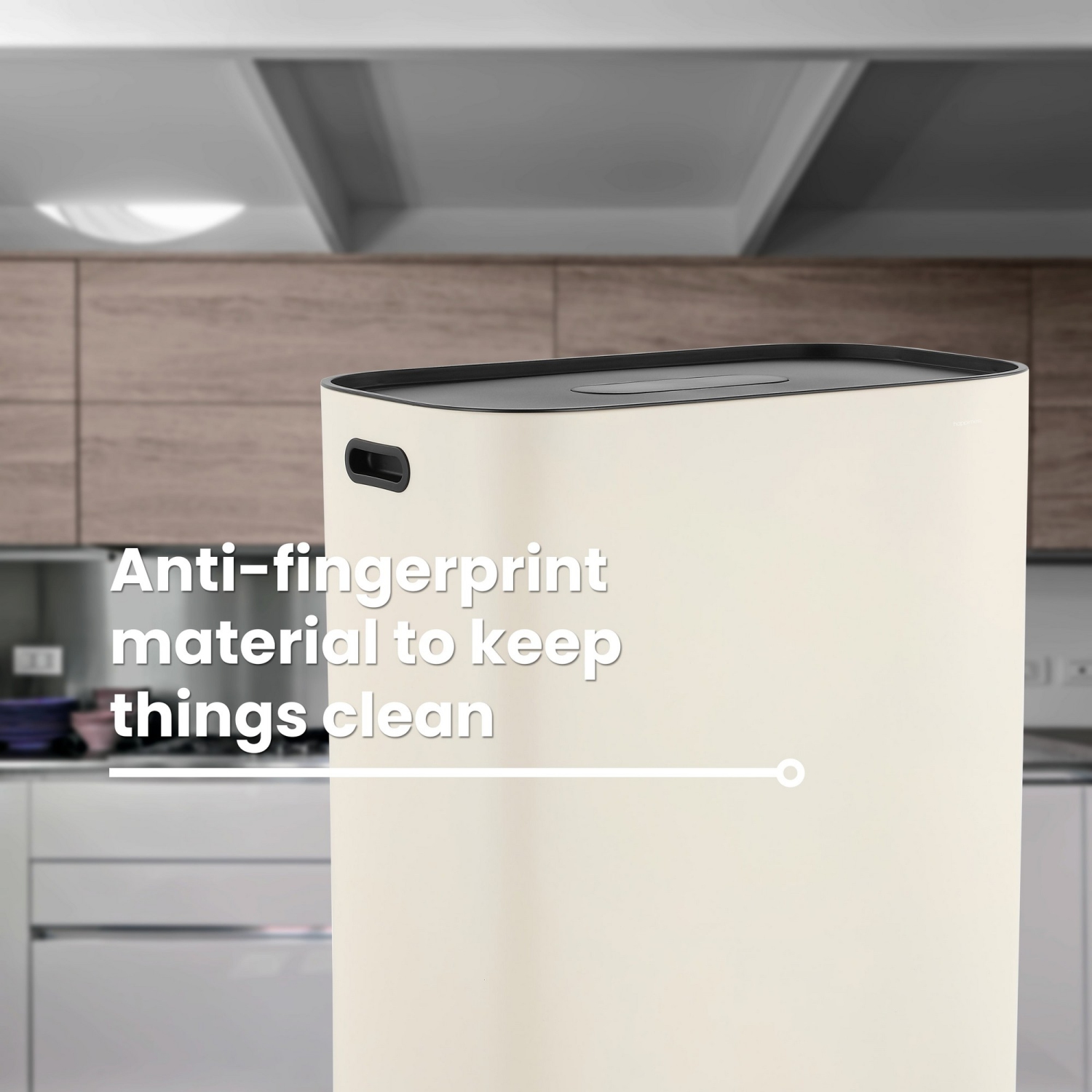 Beni Kitchen Trash/Recycling Double-Bucket Step-Open Trash Can with Liners