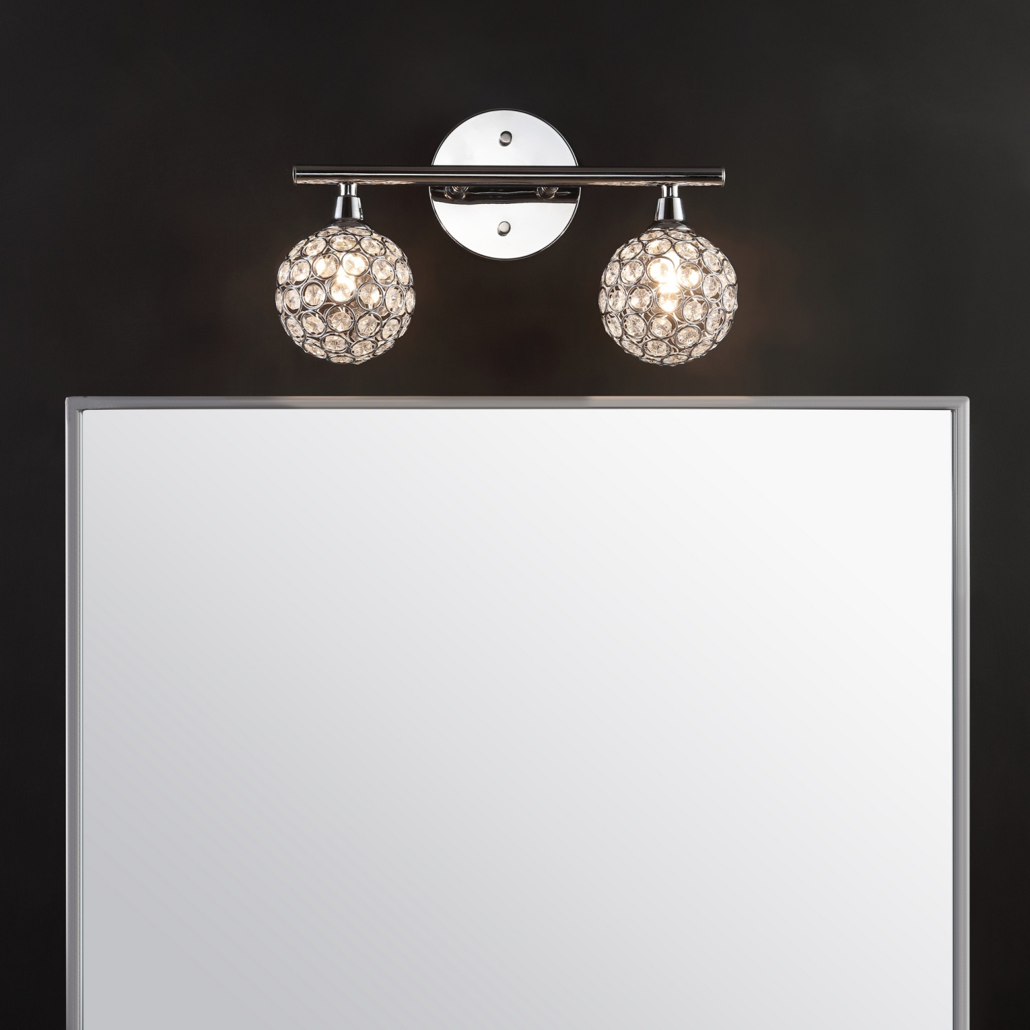 Maeve Iron/Glass Contemporary Glam LED Vanity Light