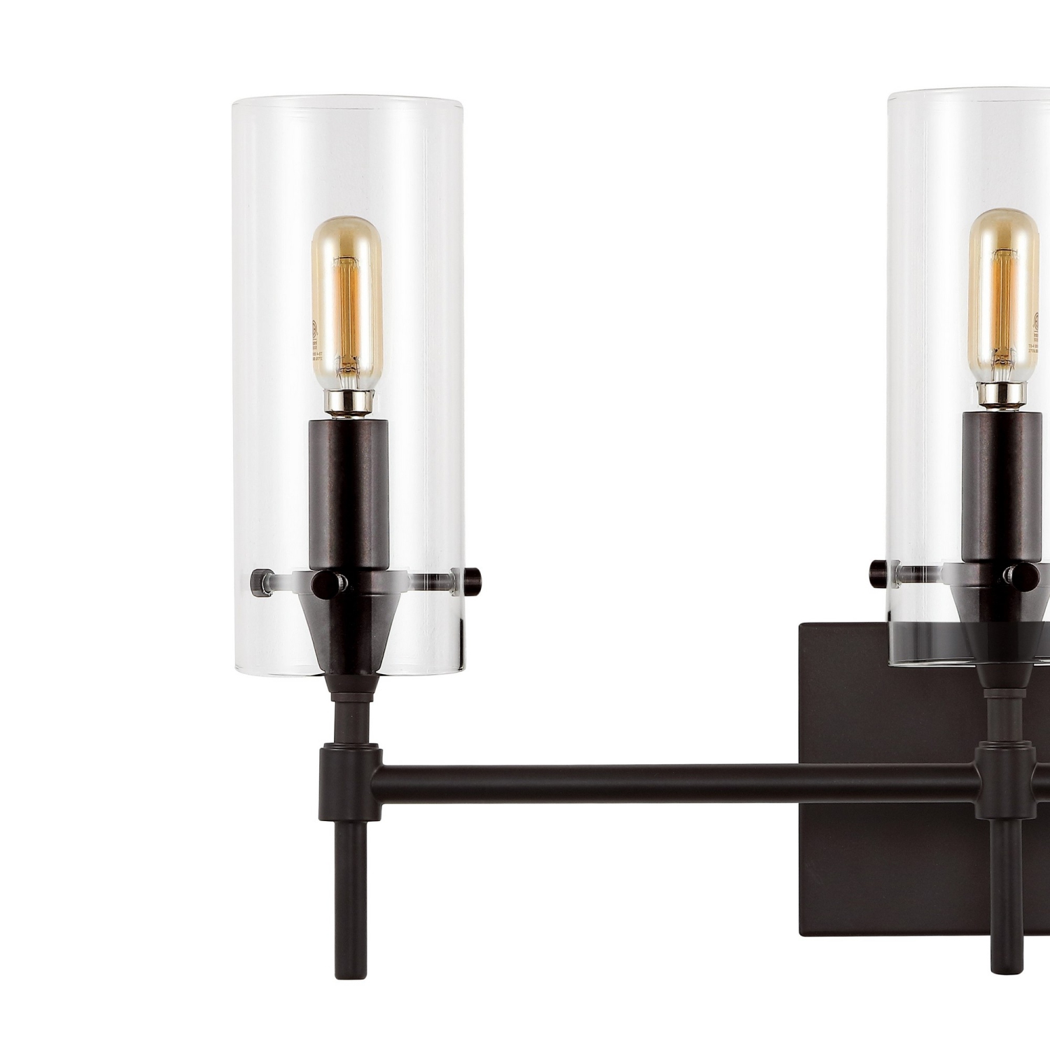 Cato Bohemian Farmhouse Iron/Glass LED Vanity