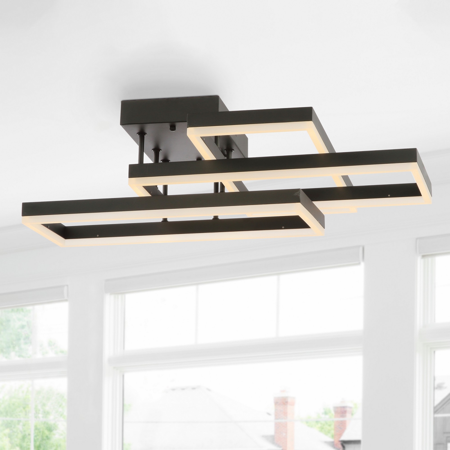 Turing Geometric Integrated LED Metal Flush Mount