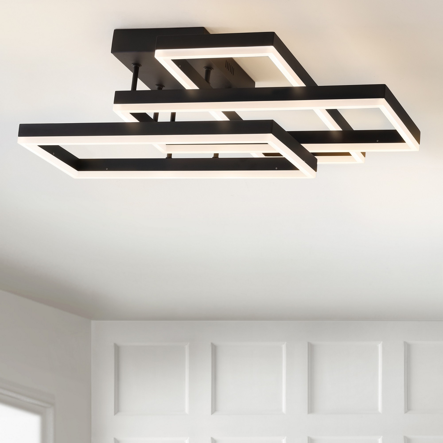 Turing Geometric Integrated LED Metal Flush Mount