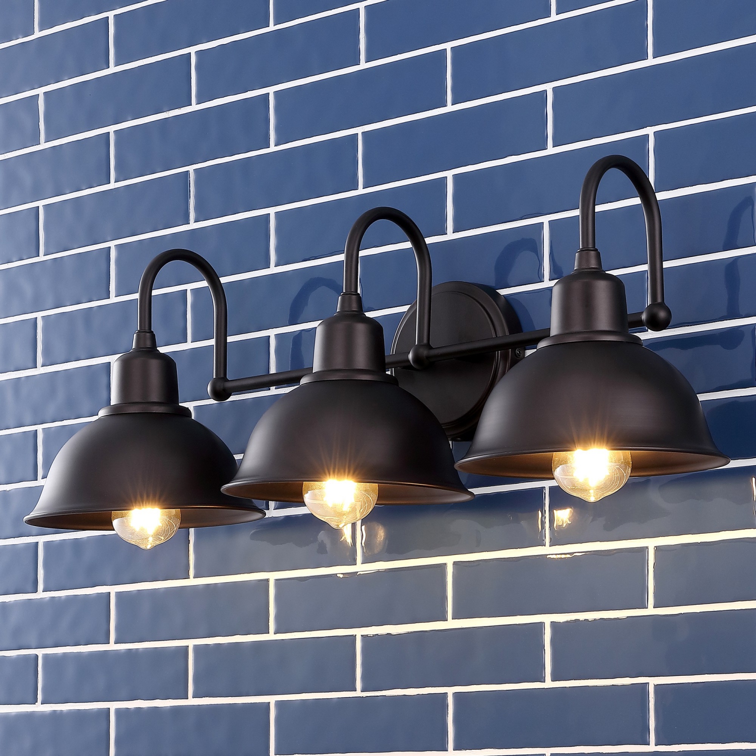 Meuble-lavabo à DEL en fer industriel Farmhouse de Frisco