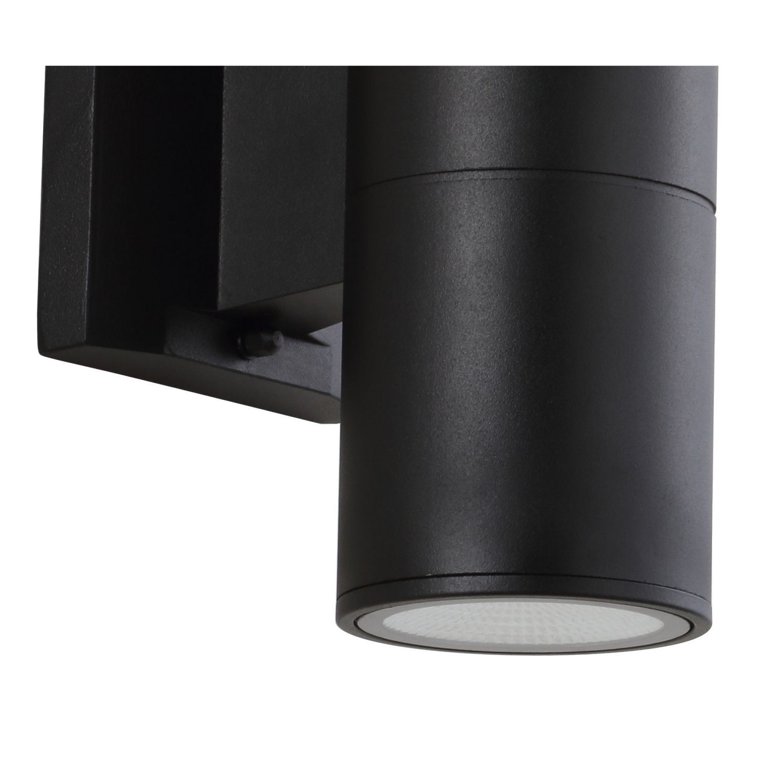 Duo Modern Midcentury Cylinder Outdoor Metal/Glass Integrated LED Wall Sconce