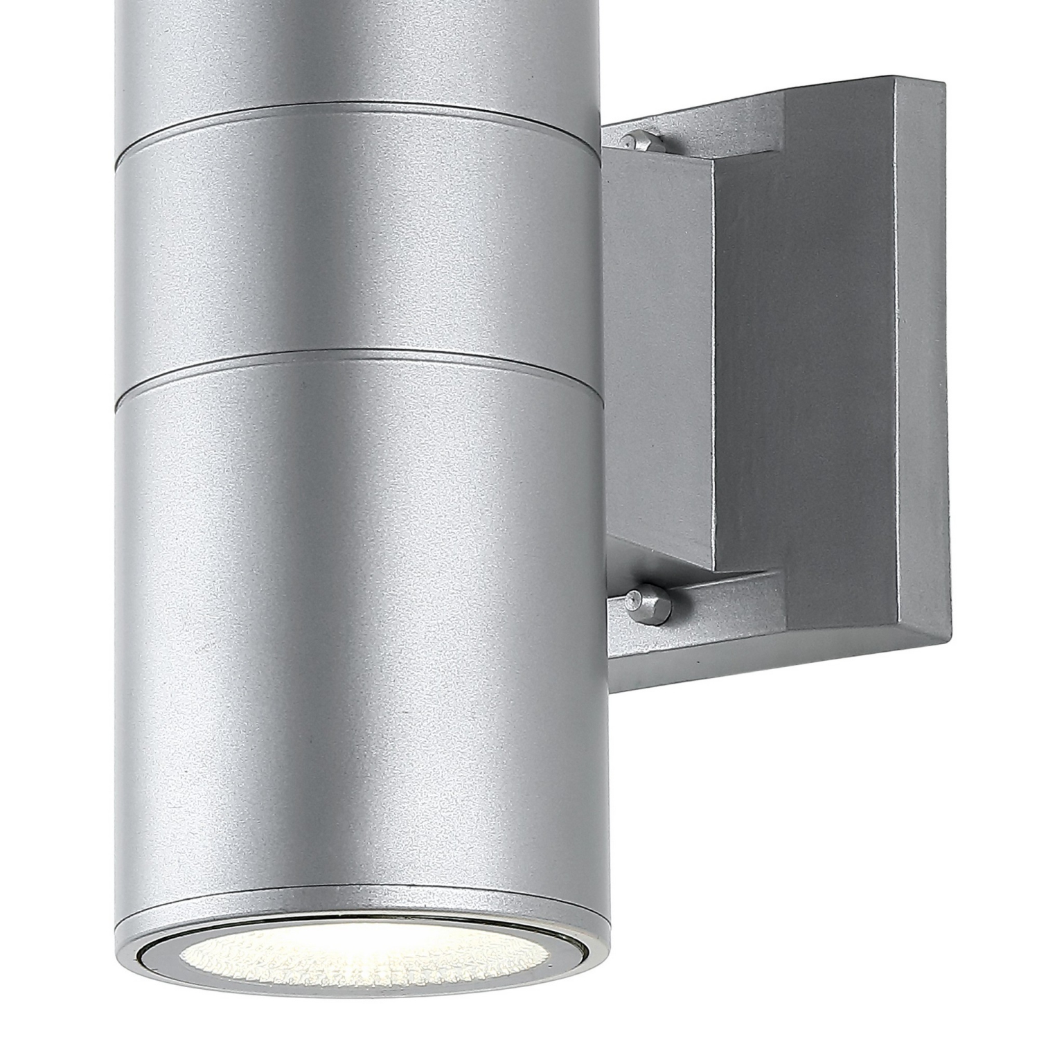 Duo Modern Midcentury Cylinder Outdoor Metal/Glass Integrated LED Wall Sconce