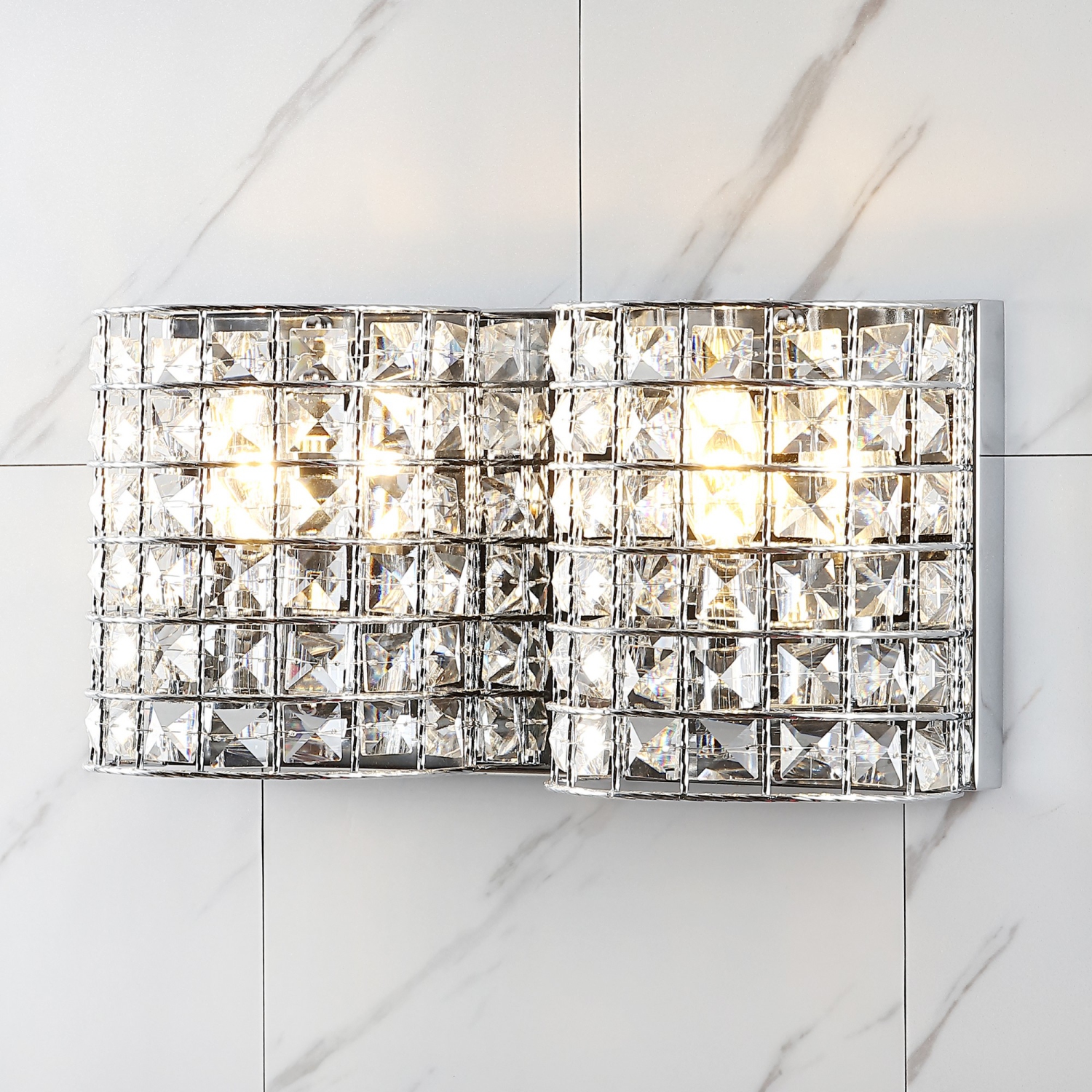 Clara Deco Metal/Crystal Classic Glam LED Vanity Light