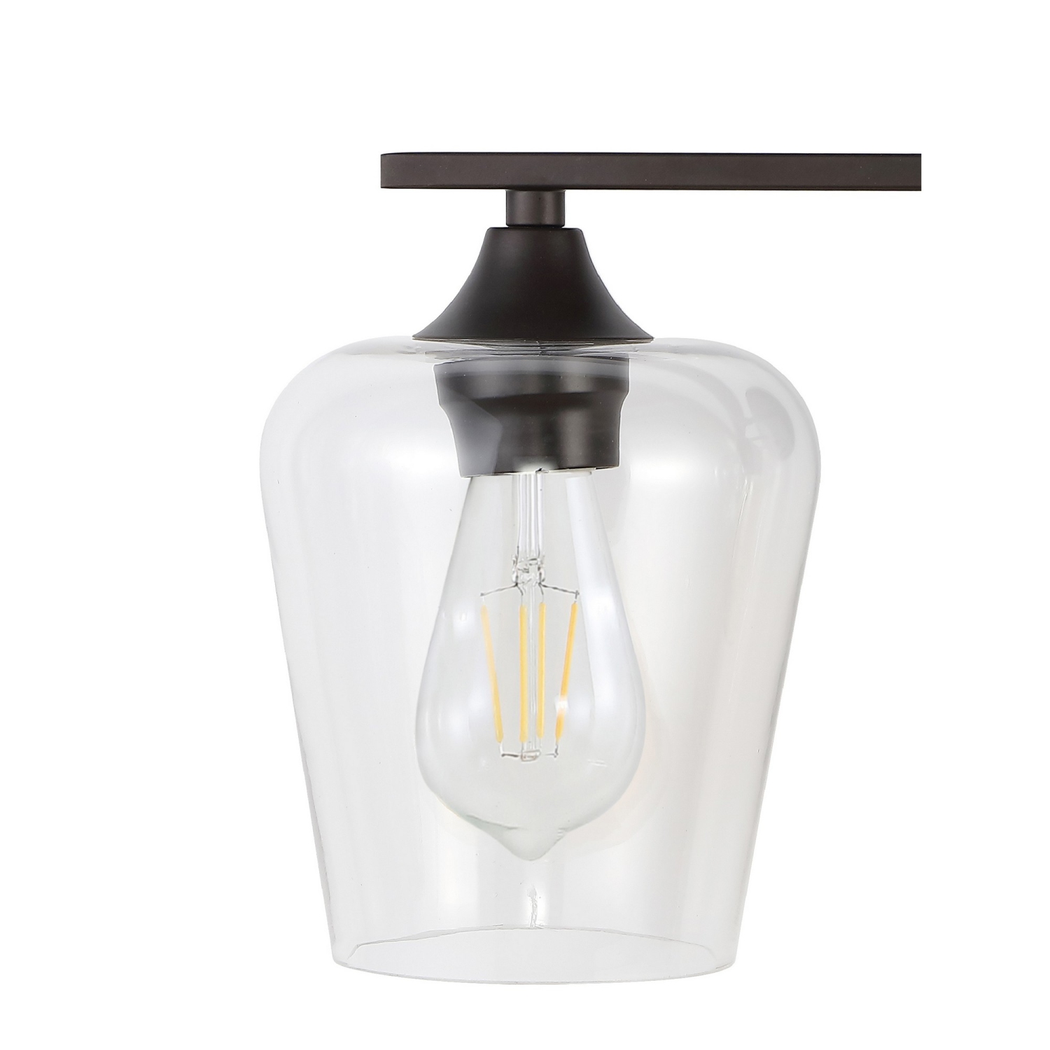 Jayne Iron/Glass Cottage Rustic LED Vanity Light