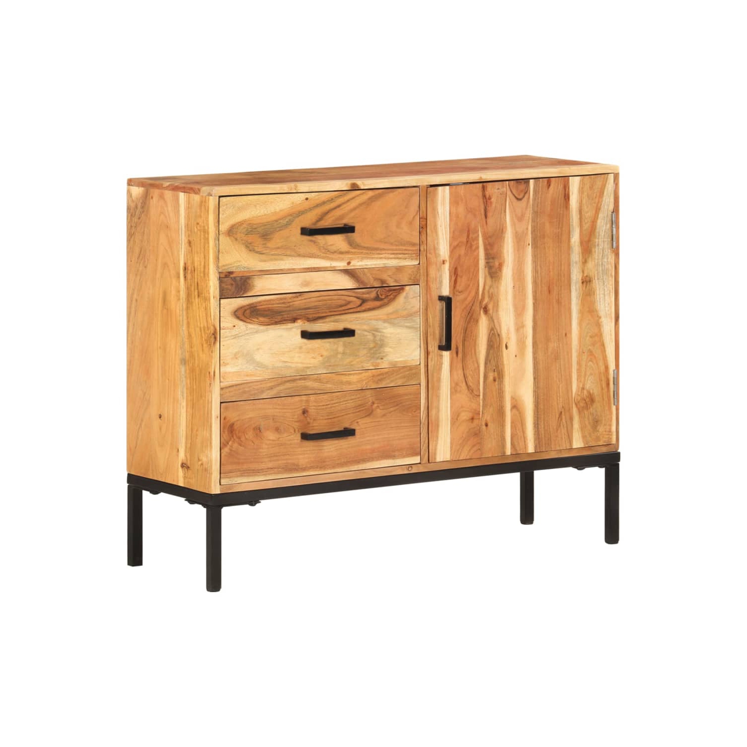 vidaXL Sideboard 88x30x73 cm Solid Acacia Wood