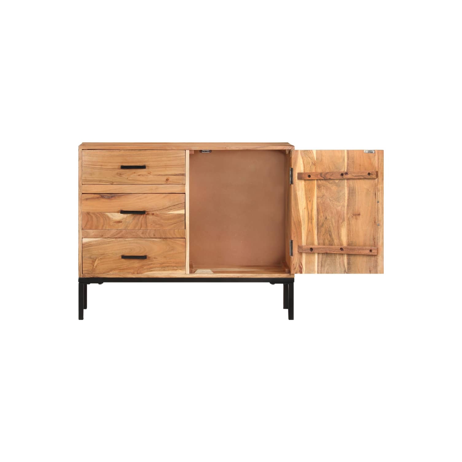 vidaXL Sideboard 88x30x73 cm Solid Acacia Wood