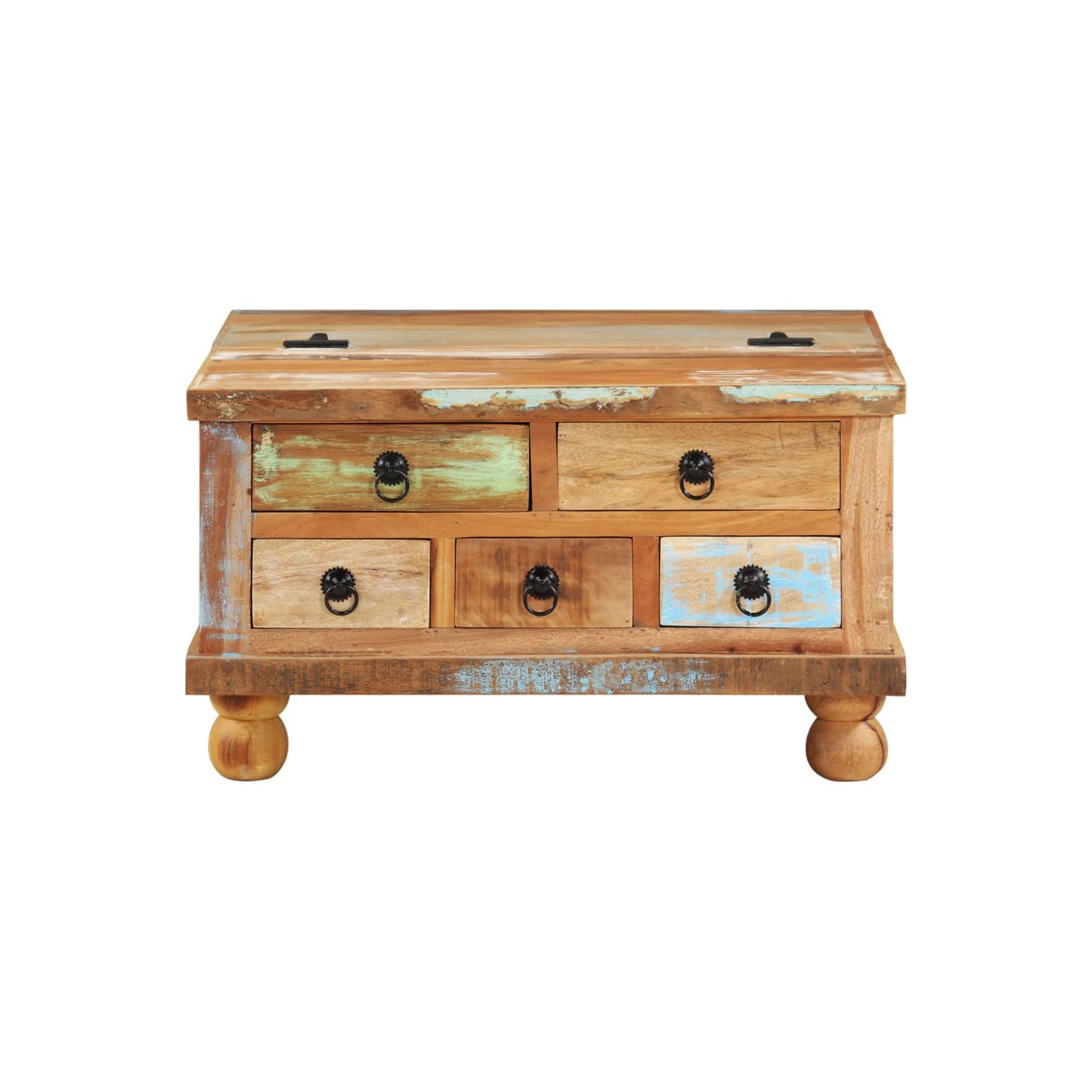 vidaXL Coffee Table Reclaimed Wood 27.6"x27.6"x15"