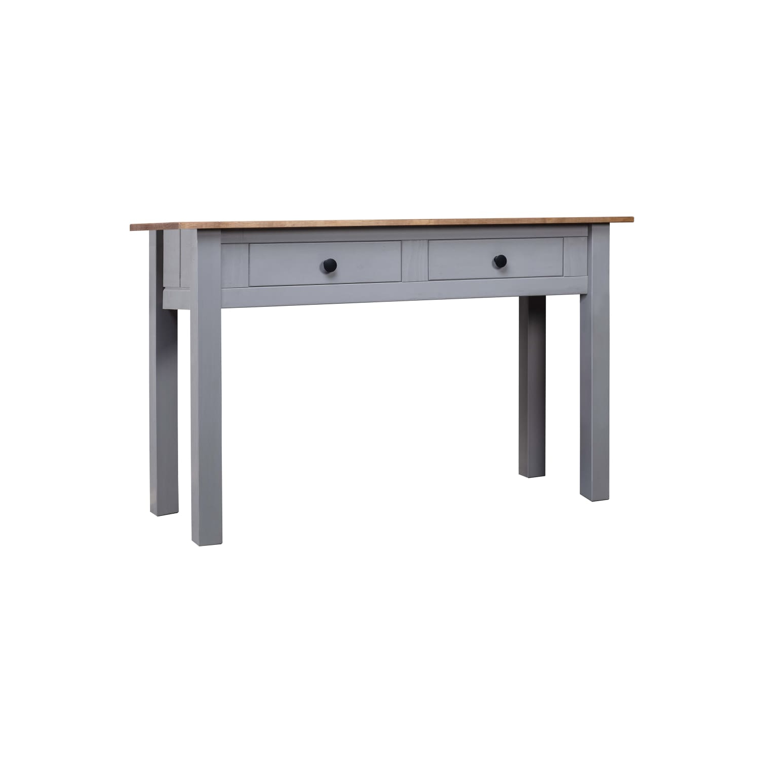 vidaXL Console Table Grey 110x40x72 cm Solid Pine Wood Panama Range