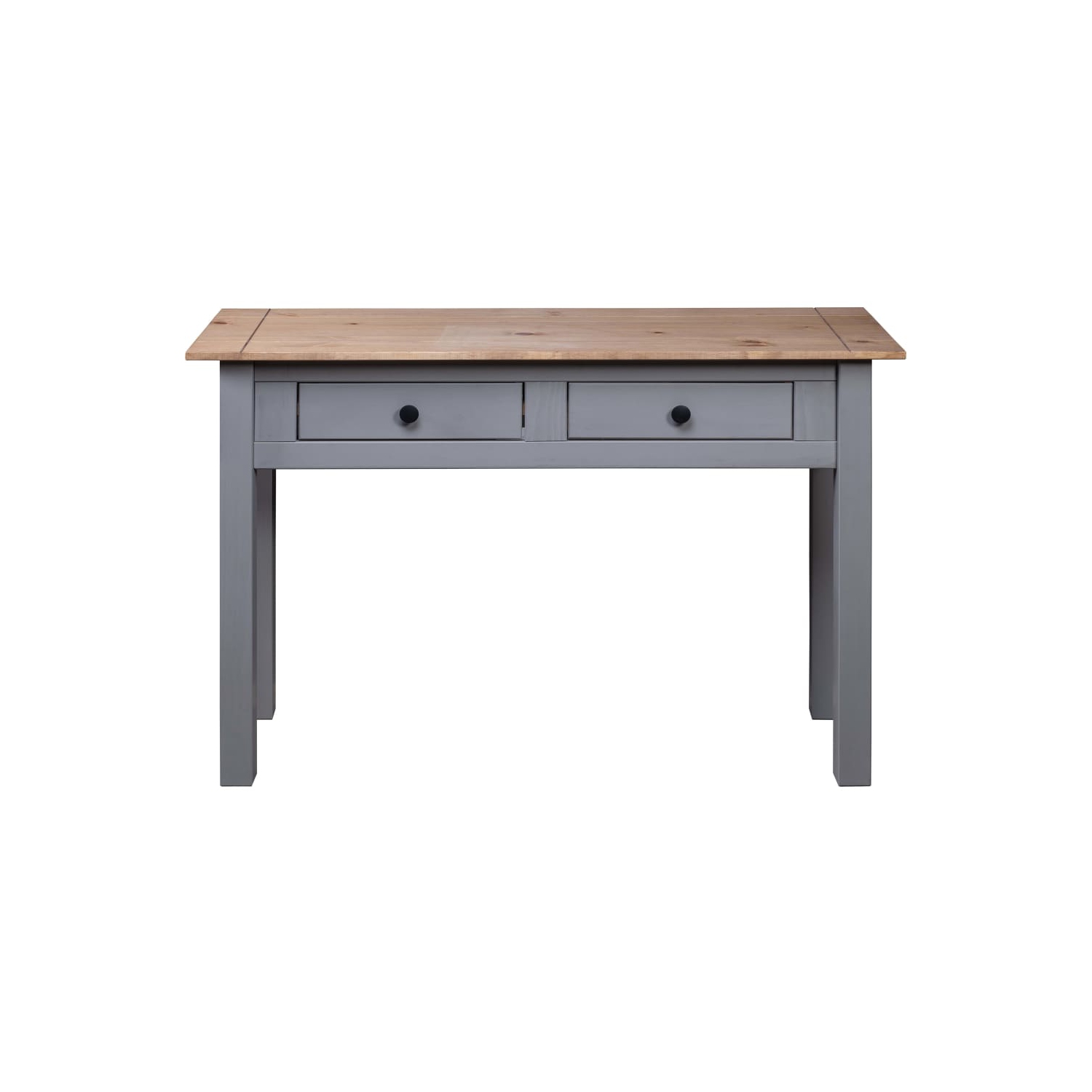 vidaXL Console Table Grey 110x40x72 cm Solid Pine Wood Panama Range