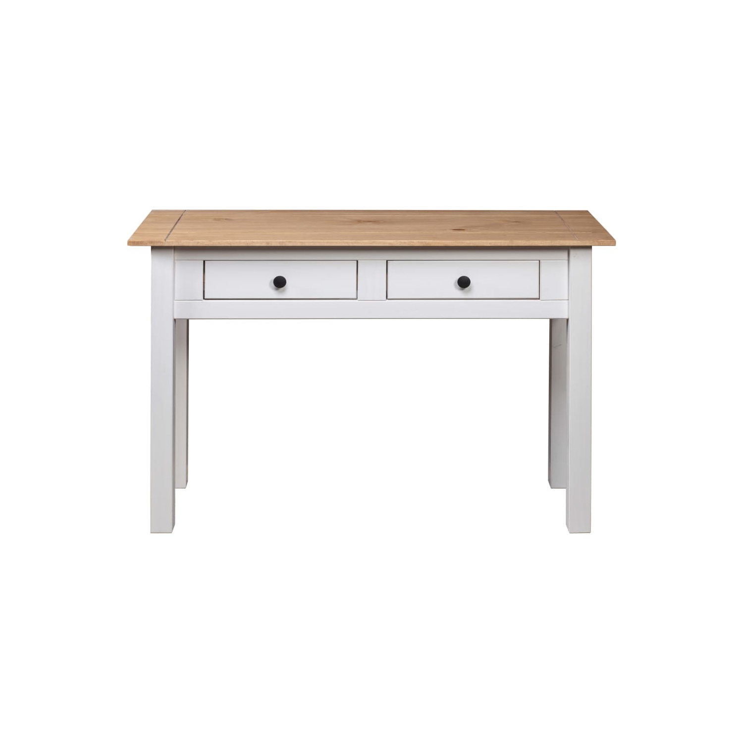 vidaXL Console Table White 110x40x72 cm Solid Pine Wood Panama Range