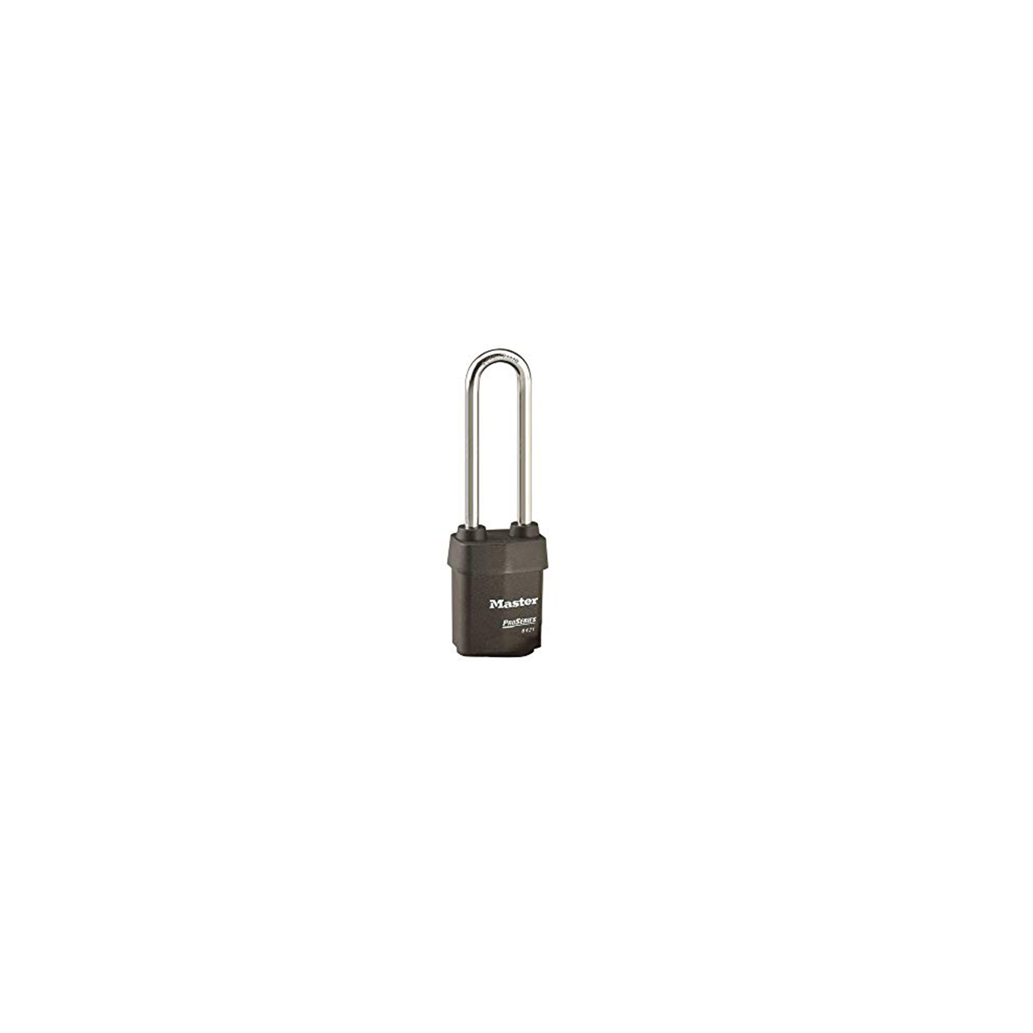 MASTER LOCK Keyed Padlock, 7/8 in,Rectangle,Black