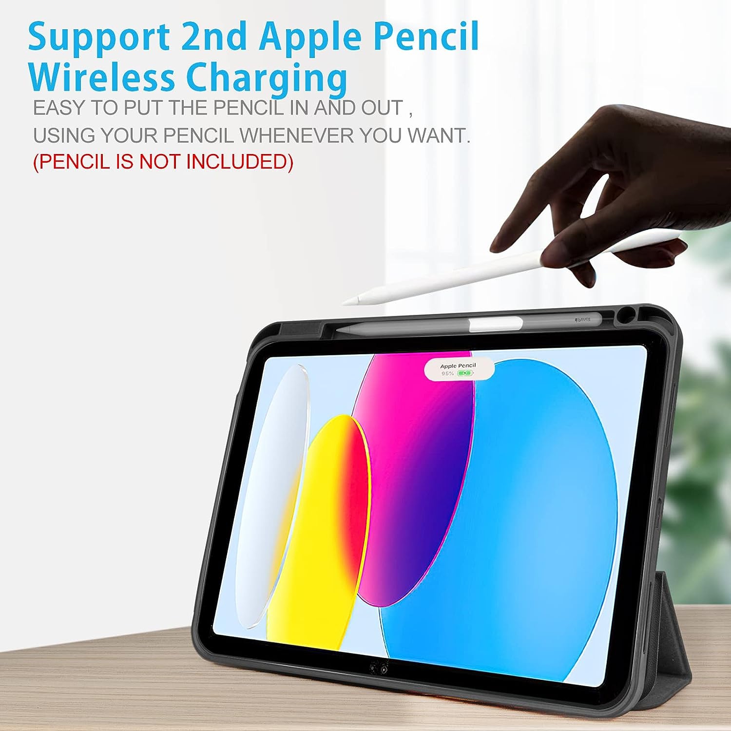 IPad 11ᵉ de génération 2025, étui 10ᵉ de 10,9&nbsp;po 2022e génération avec porte-stylet intégré - coque arrière en silicone pour iPad 10ᵉ gén